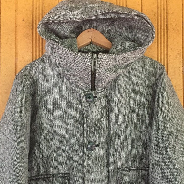 Designer × Japanese Brand × Takeo Kikuchi Herringbone Puffer wool hoodie takeo kikuchi jacket Size US L / EU 52-54 / 3 - 2 Thumbnail