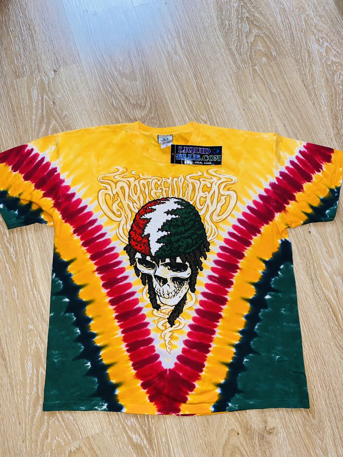 Grateful Dead × Liquid Blue × Vintage LiquidBlue 2003 Rasta DeadDye NikeSB Pleasures Travis Skott Size US XL / EU 56 / 4 - 2 Thumbnail
