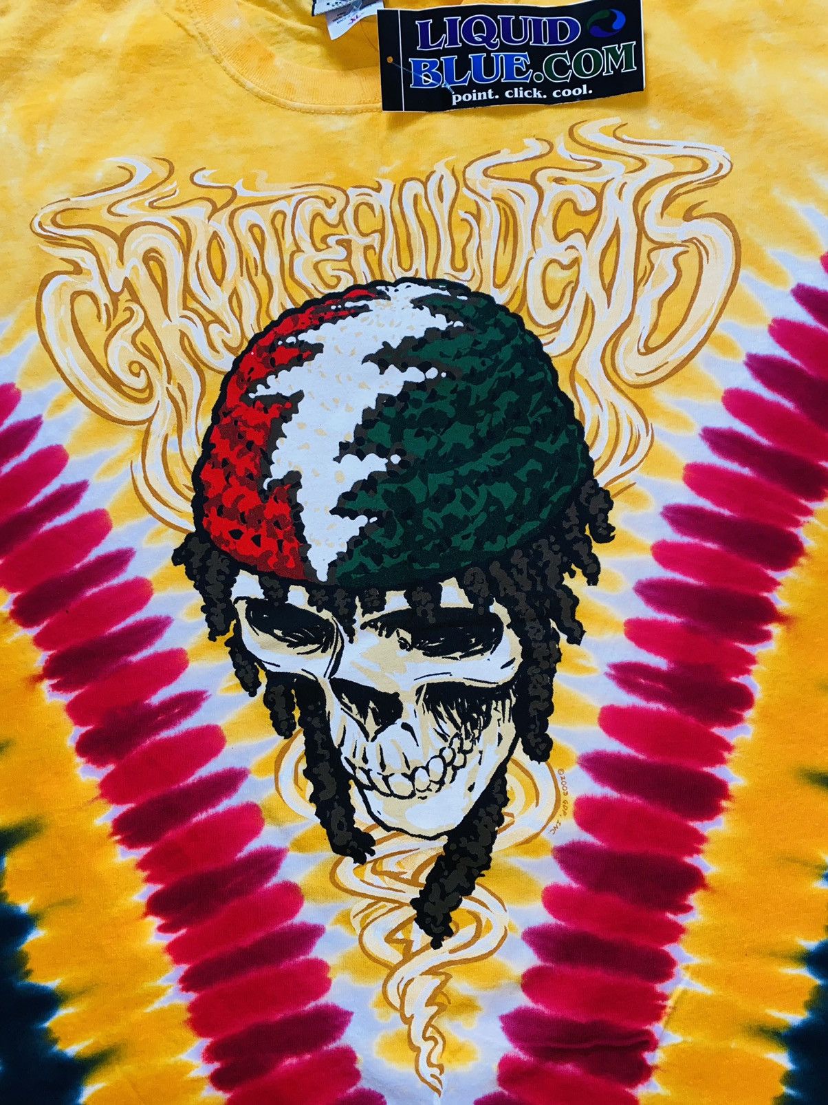 Grateful Dead × Liquid Blue × Vintage LiquidBlue 2003 Rasta DeadDye NikeSB Pleasures Travis Skott Size US XL / EU 56 / 4 - 3 Thumbnail