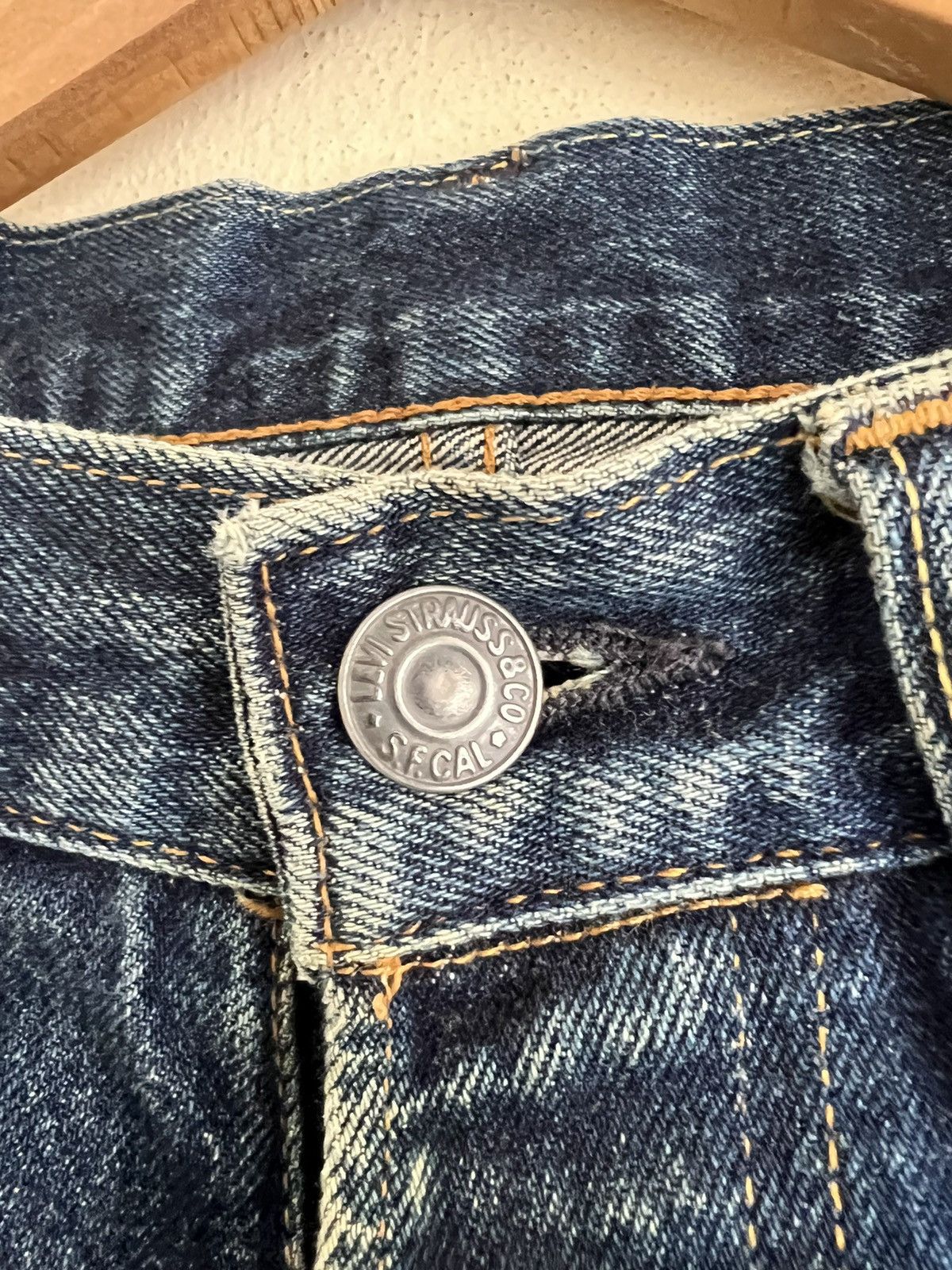 Levi's × Vintage Vintage Made in USA LEVI’S Big E Redline Selvedge Jeans Size US 31 - 7 Thumbnail