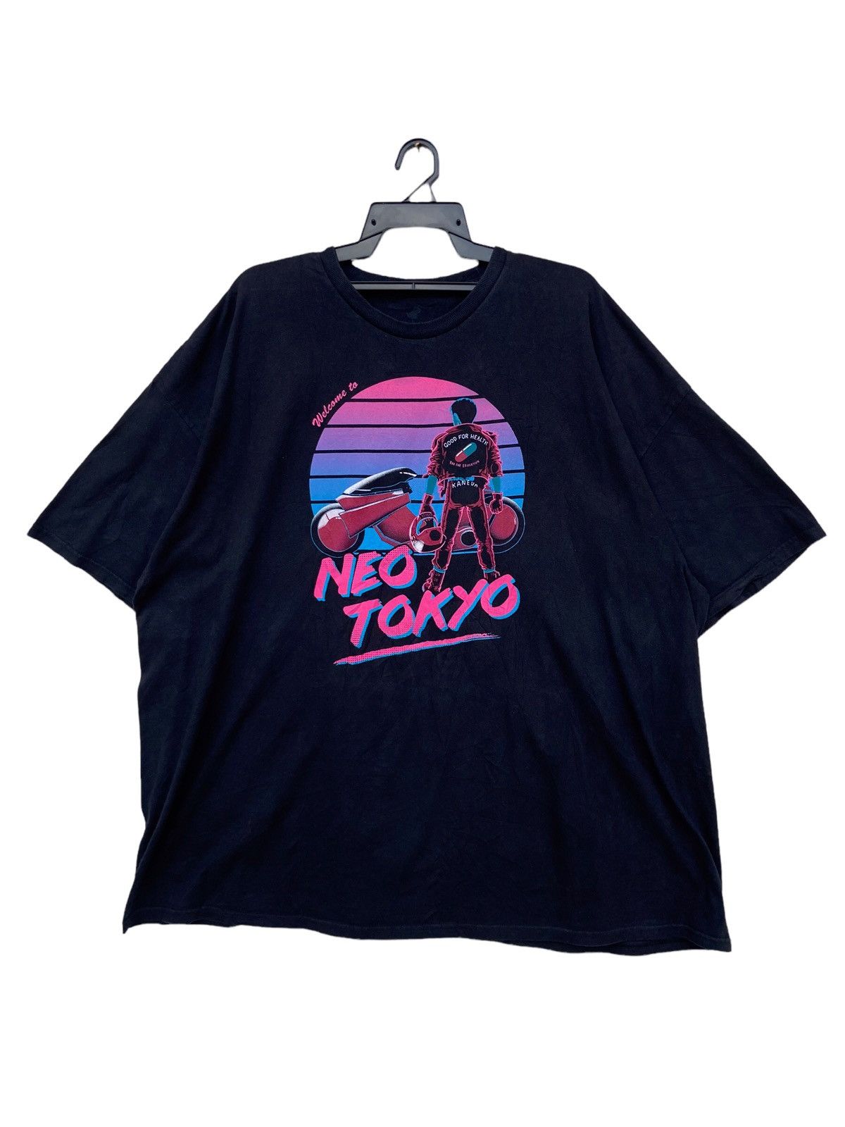 image of Anima x Teefury Akira Neo Tokyo Oversize Tees in Black, Men's (Size 2XL)