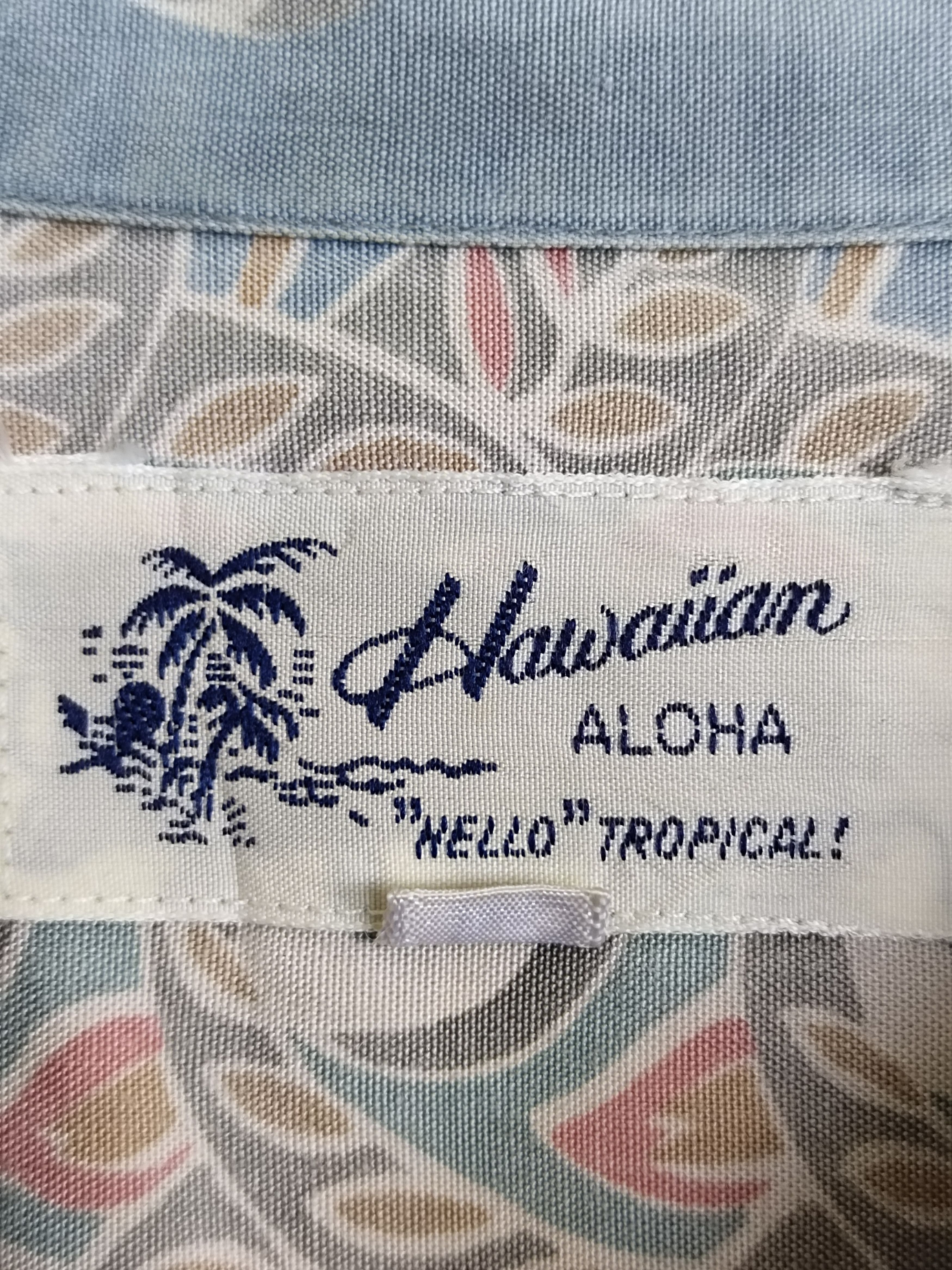 Japanese Brand Vintage Hawaiian Aloha Hello Tropical Sun Faded Rayon Shirt Size US L / EU 52-54 / 3 - 12 Thumbnail