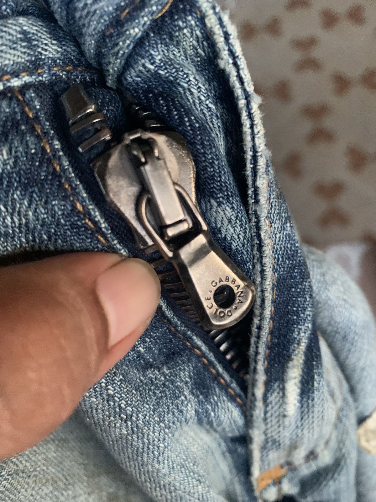 D&G Vintage Multi-Patchers Racing Denim