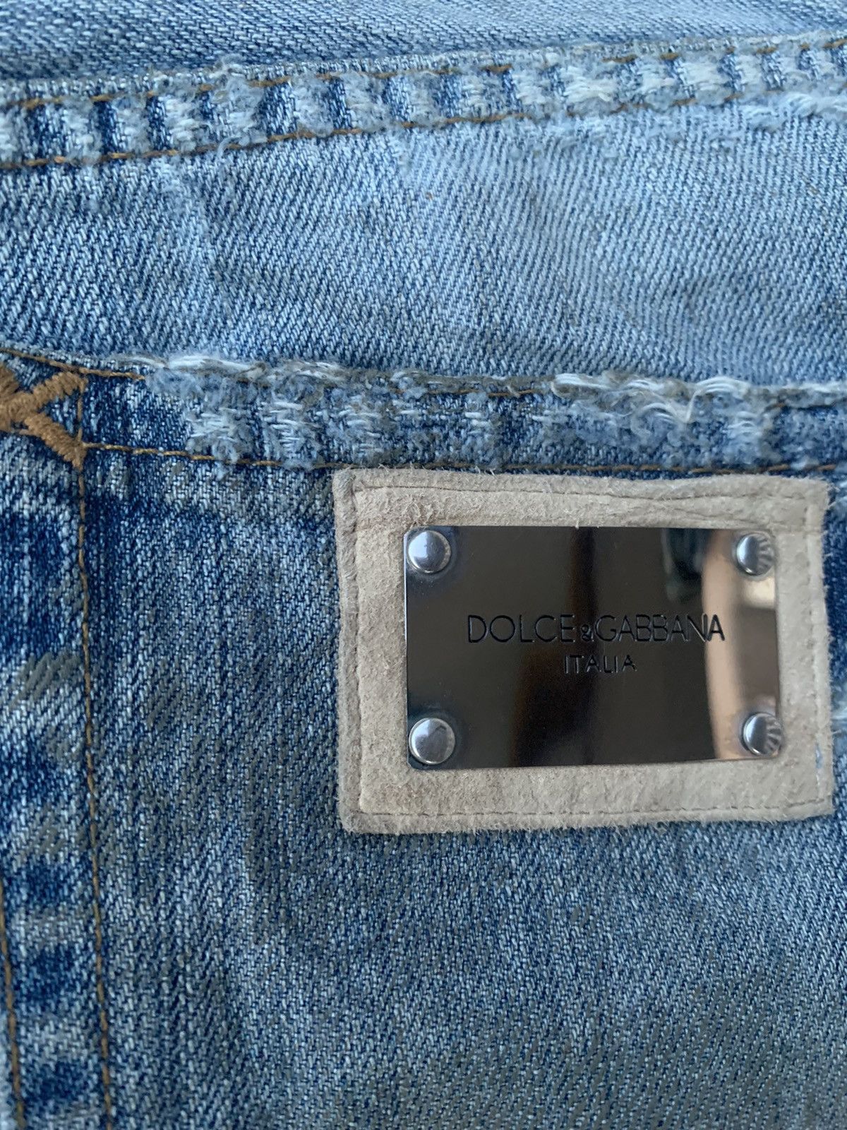 D&G Vintage Multi-Patchers Racing Denim