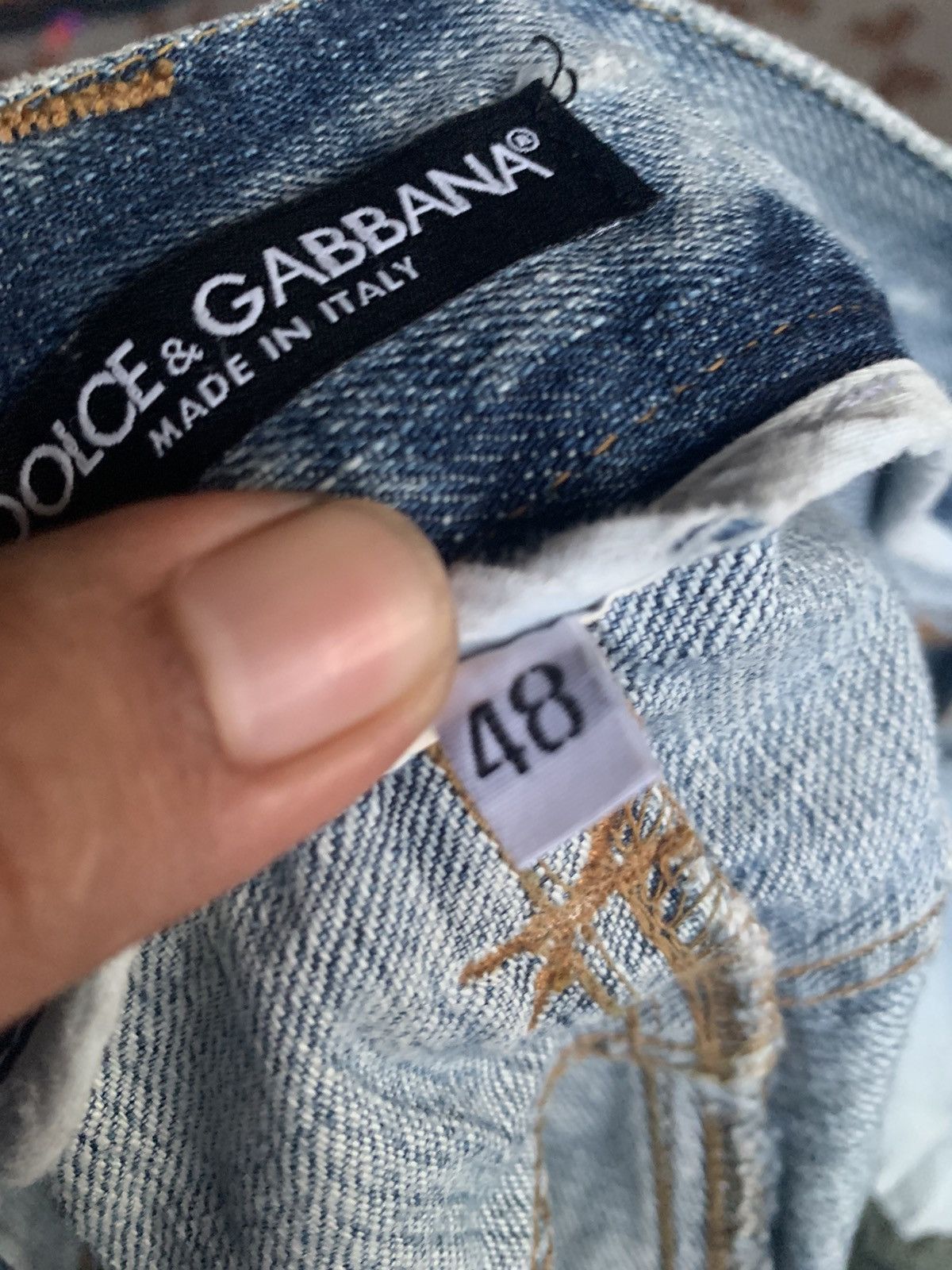 D&G Vintage Multi-Patchers Racing Denim
