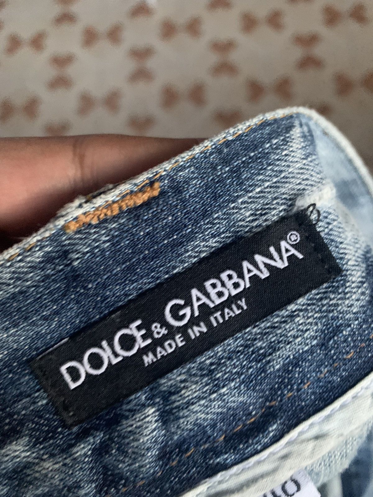 D&G Vintage Multi-Patchers Racing Denim