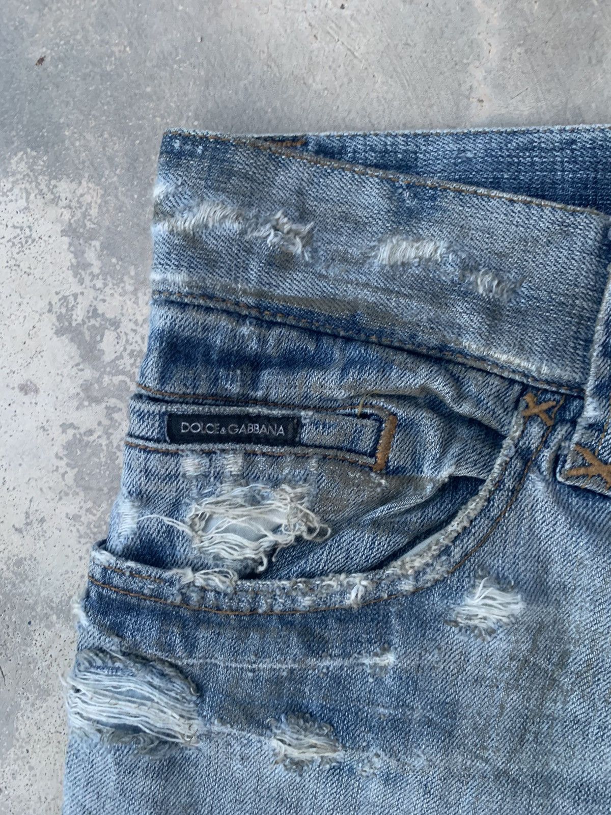 D&G Vintage Multi-Patchers Racing Denim