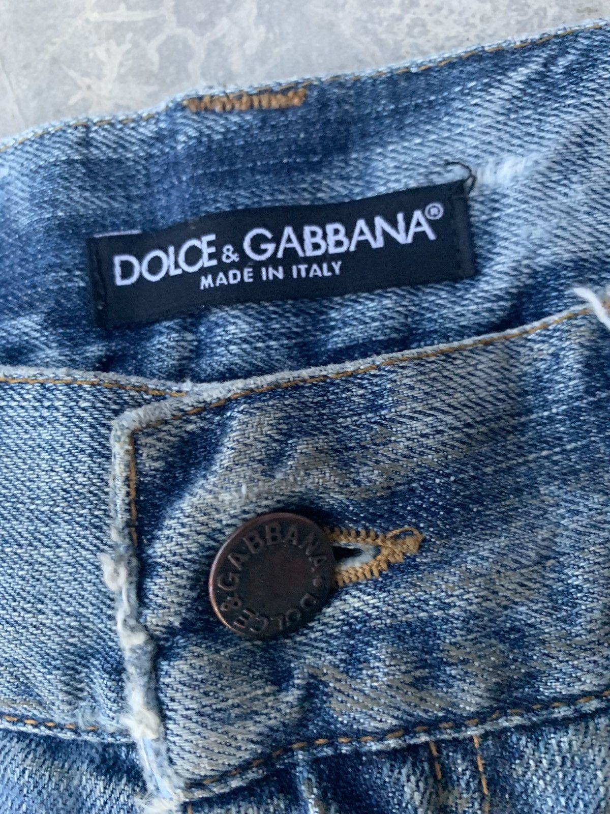 D&G Vintage Multi-Patchers Racing Denim