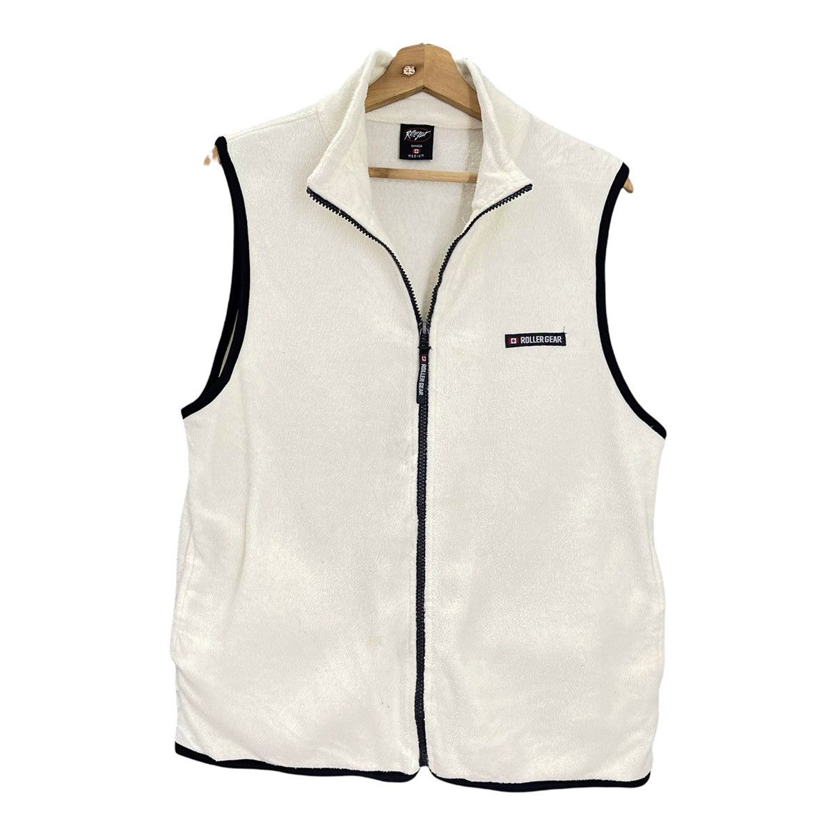 image of Tracey Vest x Vintage Roller Gear Canada Zipper Vest Size M in White, Men's