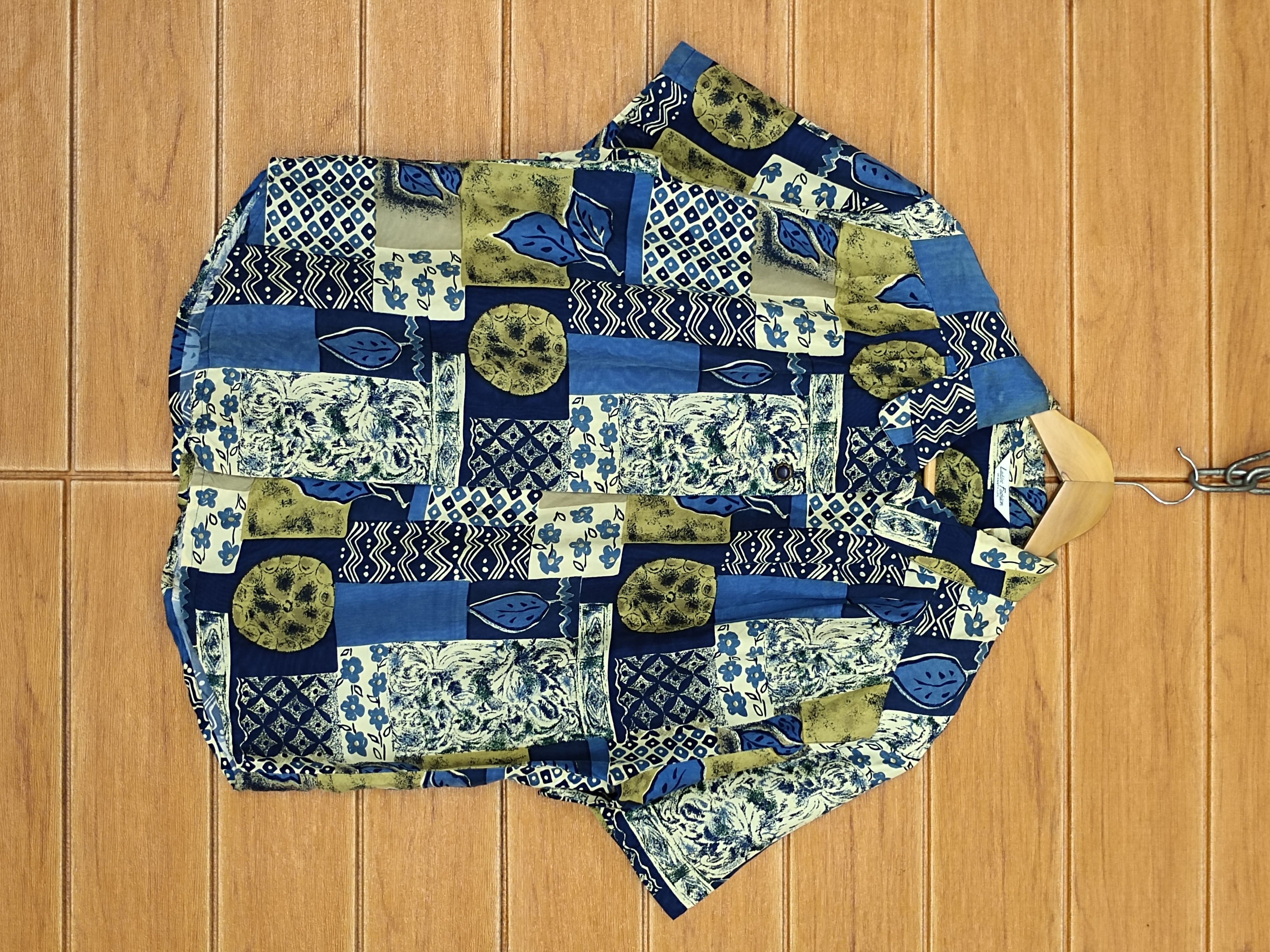 Japanese Brand Vintage Hawaiian Design Geometry Artwork Women Shirt Size L / US 10 / IT 46 - 2 Thumbnail