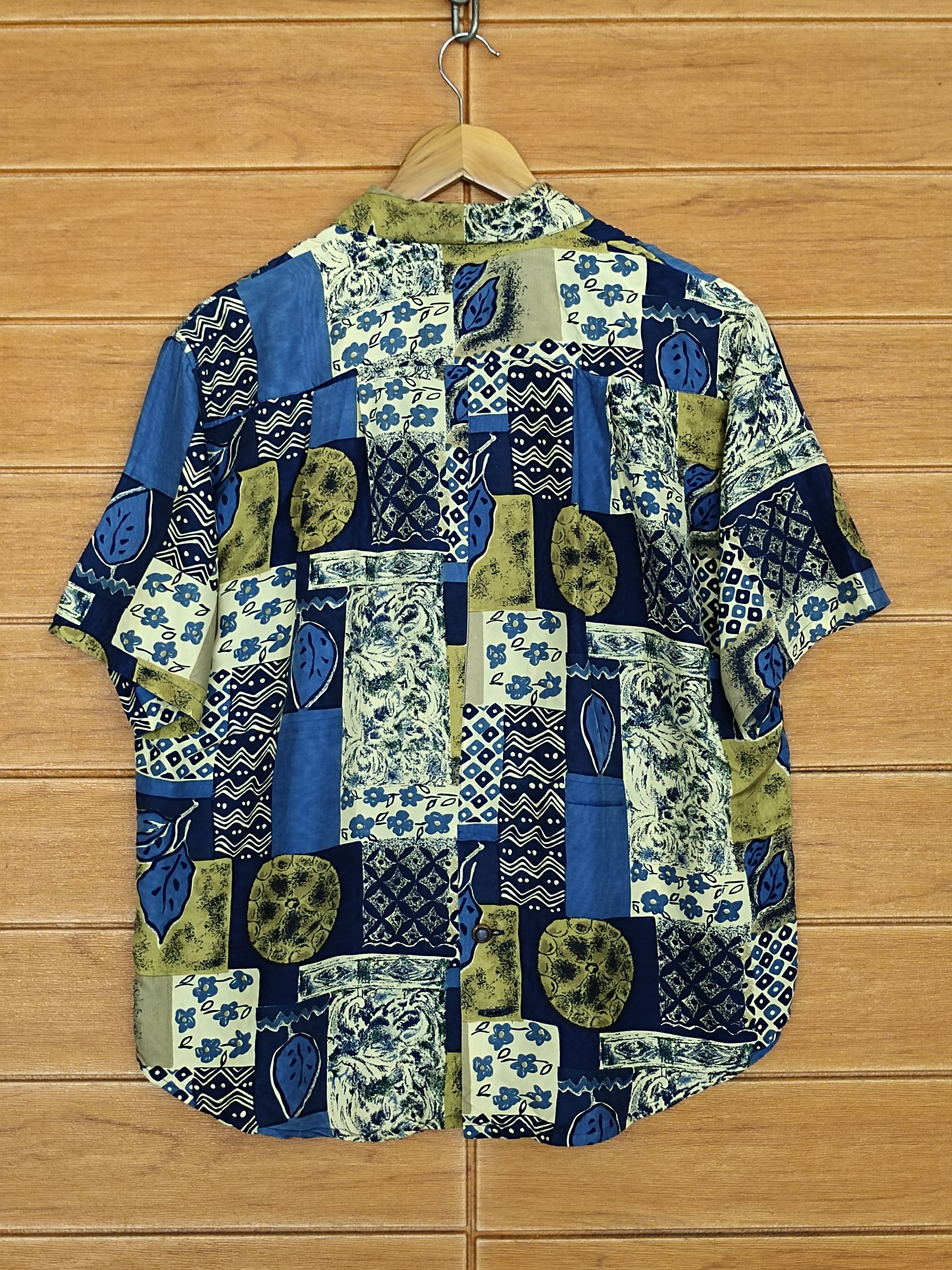 Japanese Brand Vintage Hawaiian Design Geometry Artwork Women Shirt Size L / US 10 / IT 46 - 9 Thumbnail