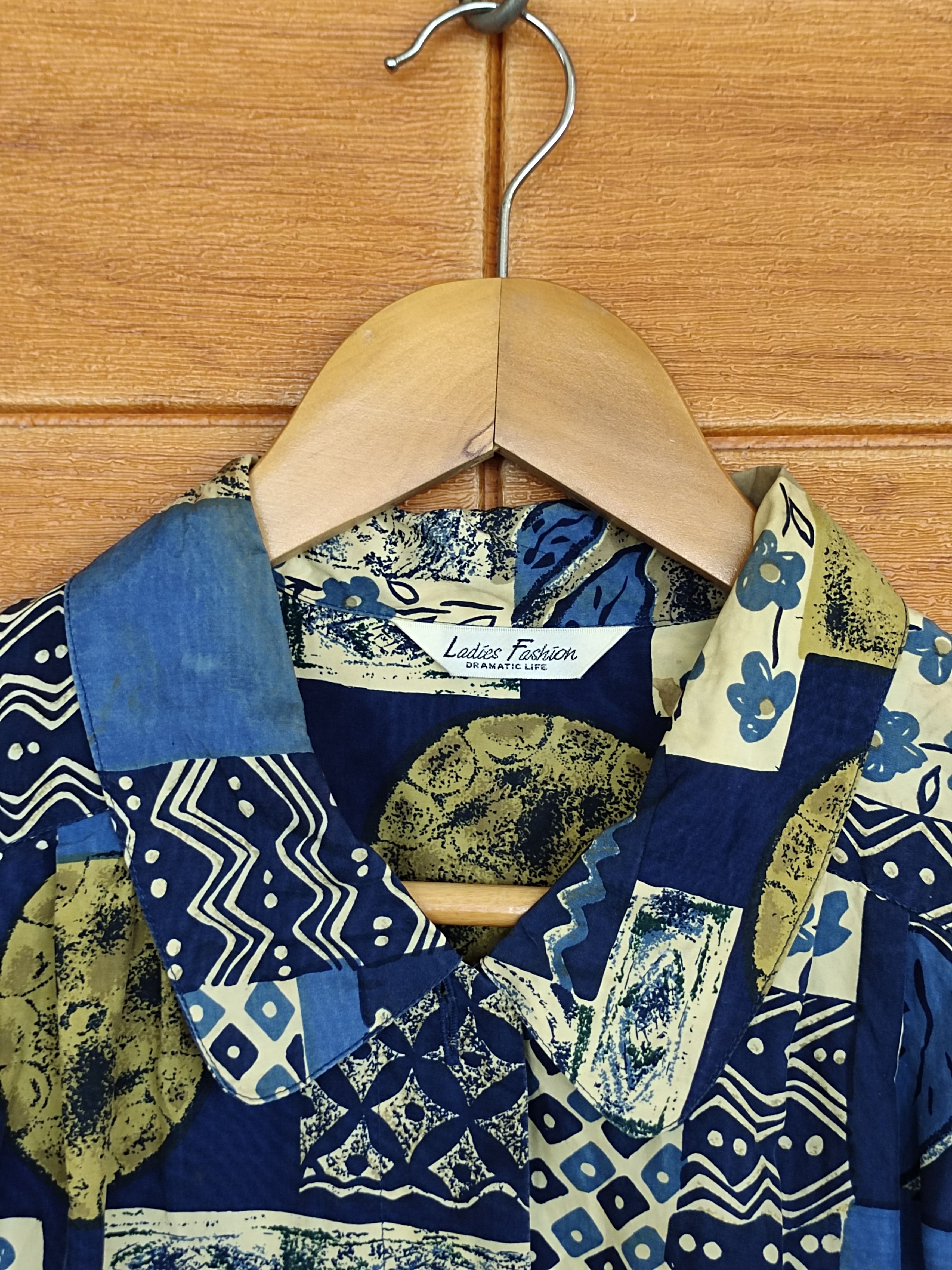 Japanese Brand Vintage Hawaiian Design Geometry Artwork Women Shirt Size L / US 10 / IT 46 - 4 Thumbnail