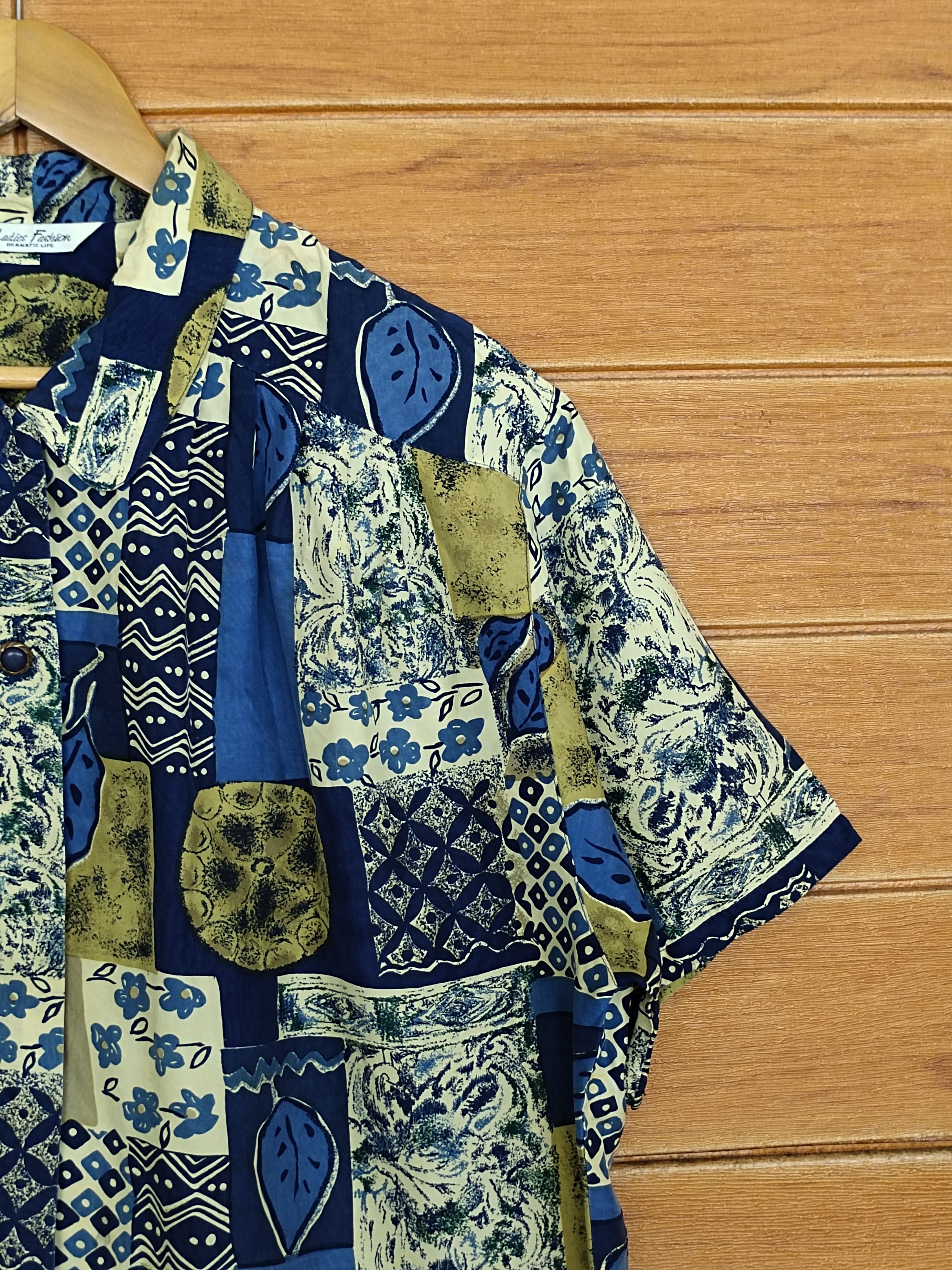 Japanese Brand Vintage Hawaiian Design Geometry Artwork Women Shirt Size L / US 10 / IT 46 - 5 Thumbnail