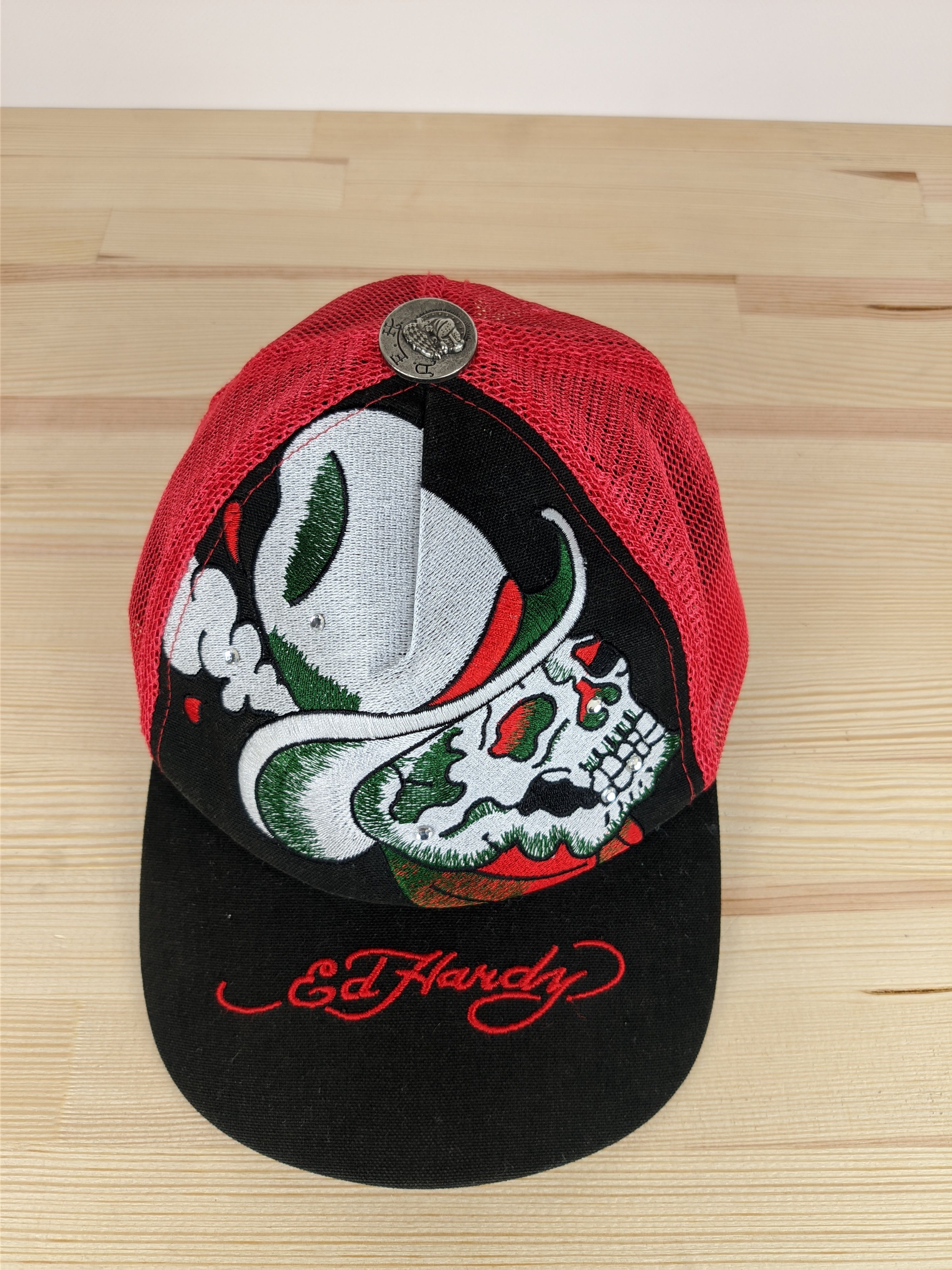 Christian Audigier × Ed Hardy Y2K Ed Hardy Skull Cap Size ONE SIZE - 1 Thumbnail