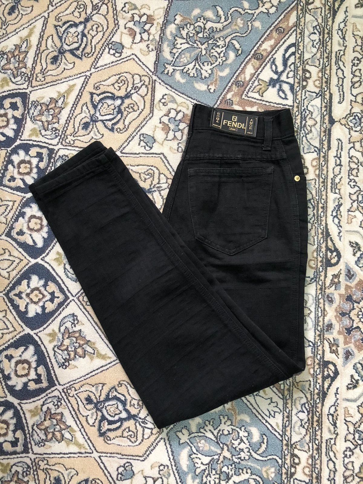 Fendi Vintage Fendi Monogram High Waist Pants Size 26" / US 2 / IT 38 - 6 Thumbnail