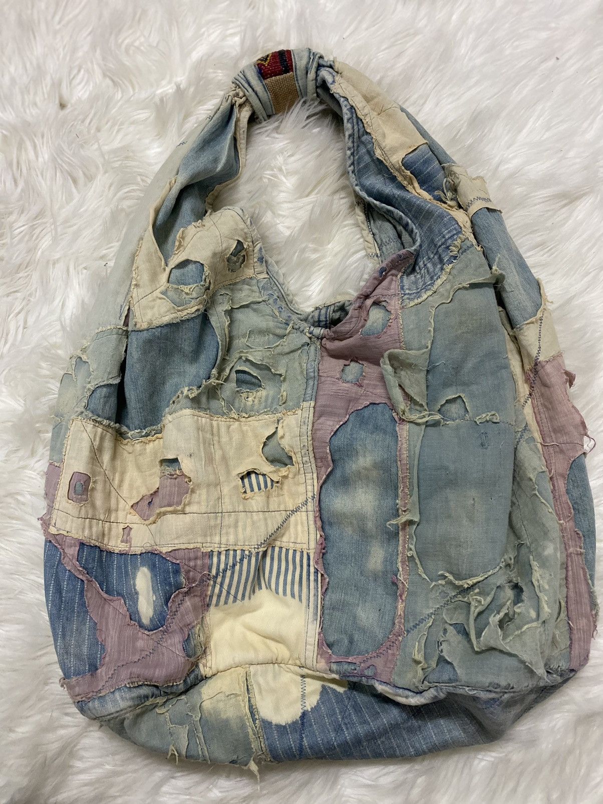 image of Kapital x Kapital Kountry Boro Laundry Bag in Patchwork, Men's