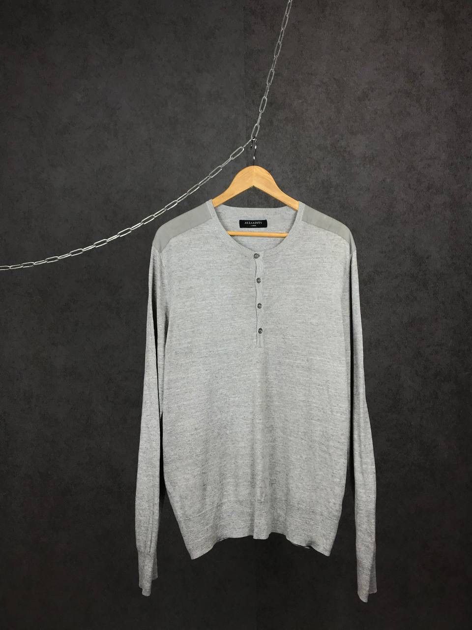 Allsaints Allsaints luxury streetwear gray sweatshirt Size US L / EU 52-54 / 3 - 1 Thumbnail