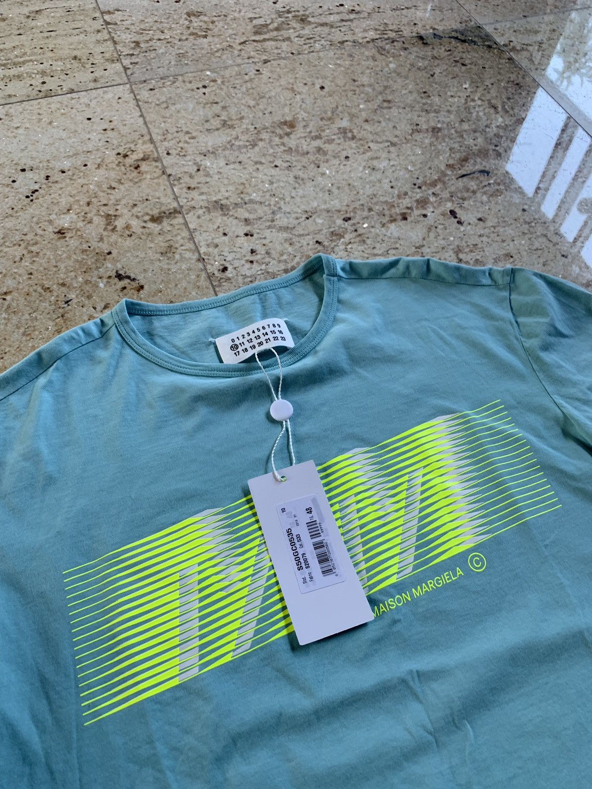 Maison Margiela Mint Green Logo Tee, SS Size US S / EU 44-46 / 1 - 3 Thumbnail