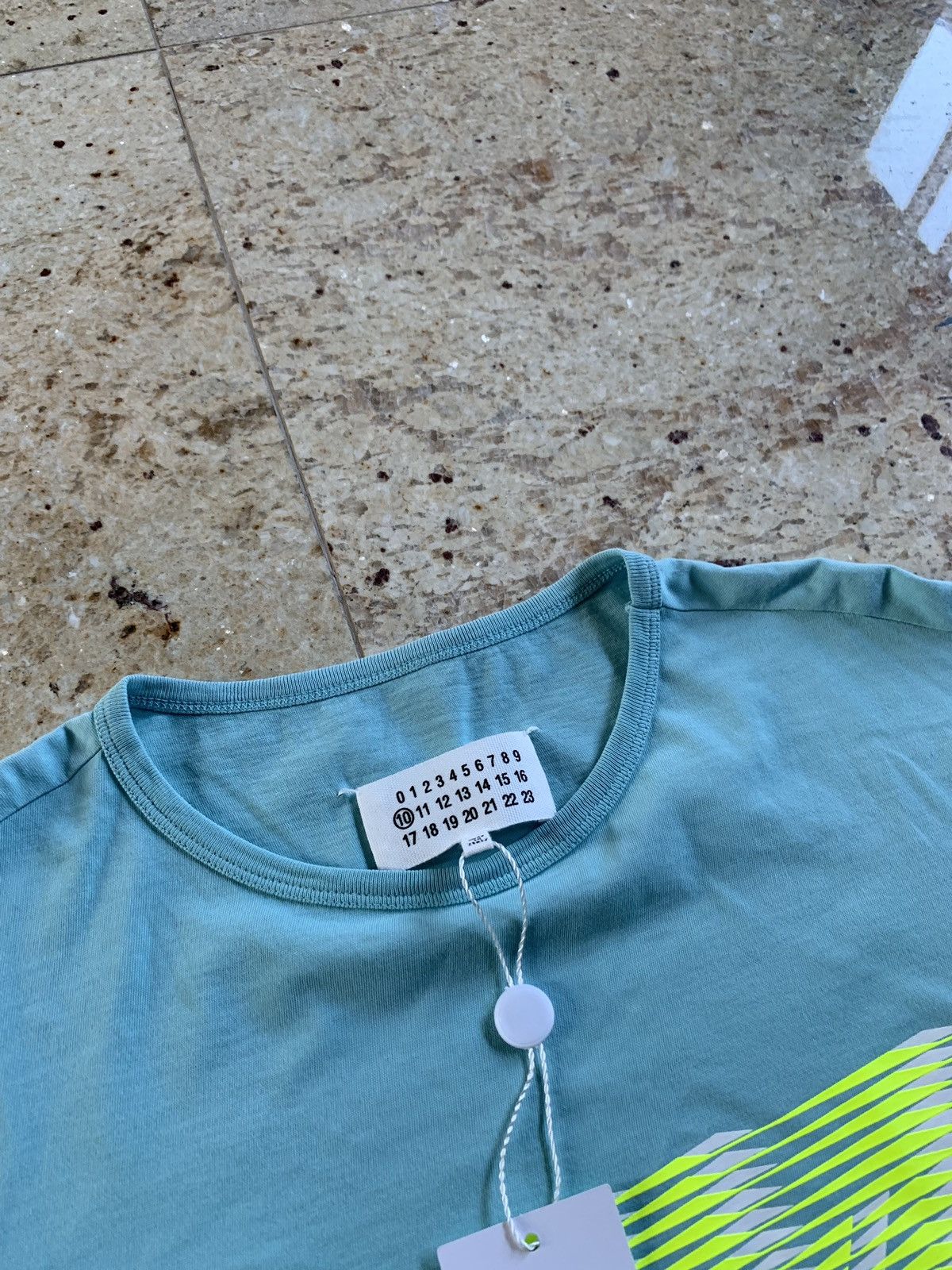 Maison Margiela Mint Green Logo Tee, SS Size US S / EU 44-46 / 1 - 4 Thumbnail