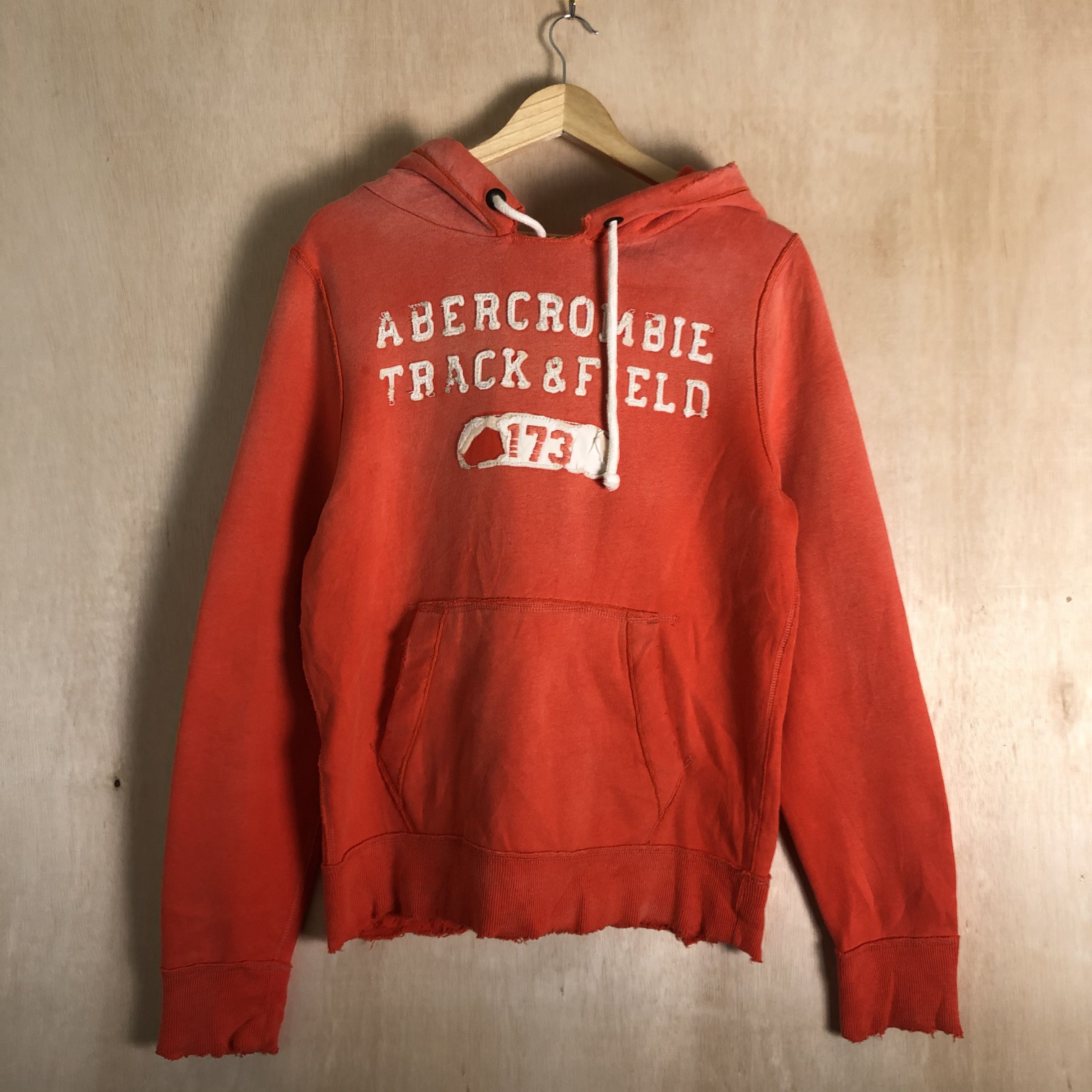 Red abercrombie hoodie hot sale