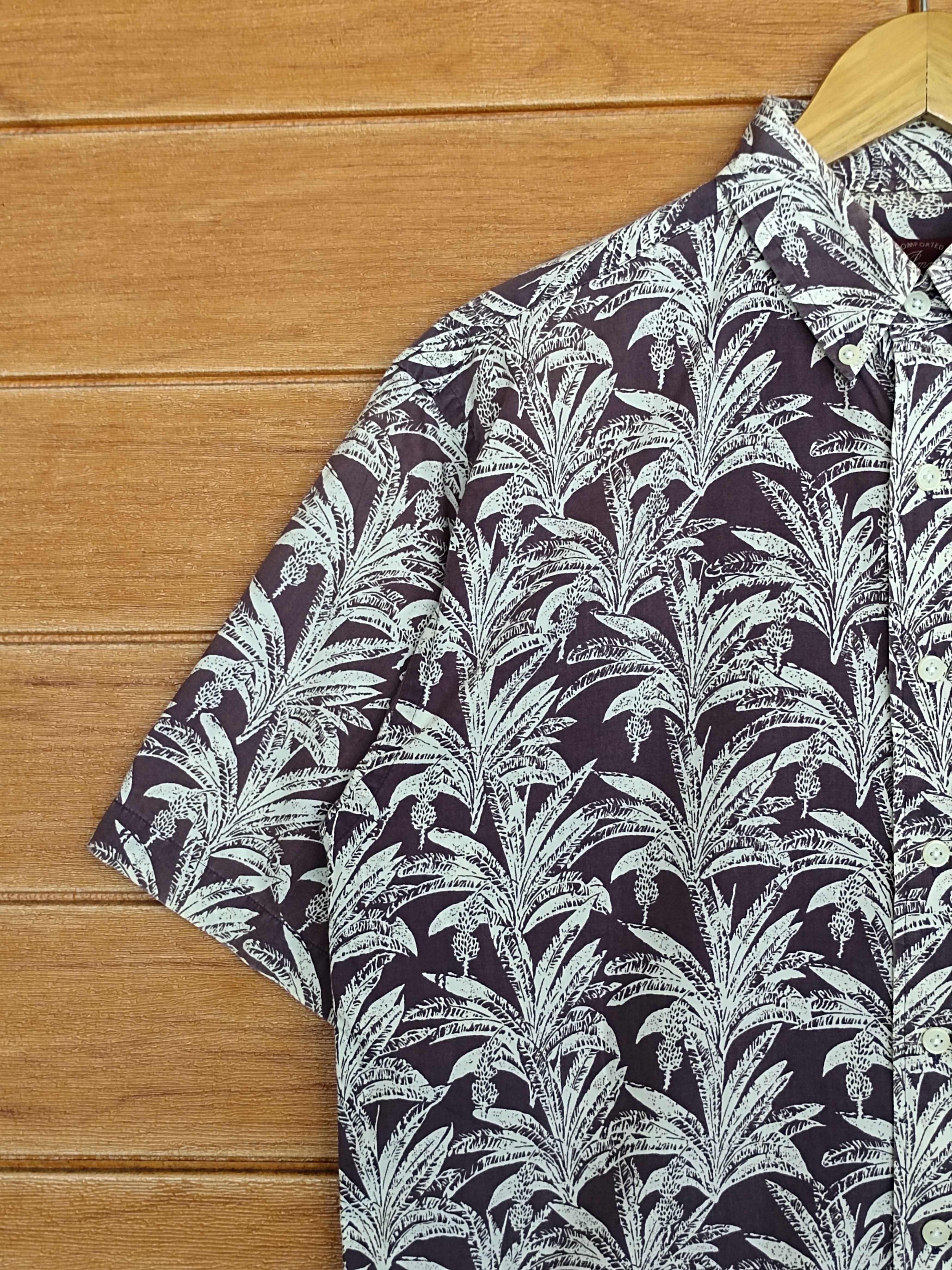 Octopus Vintage 90s Octopus Army "Banana Trees" Hawaiian Shirt Size US M / EU 48-50 / 2 - 7 Thumbnail