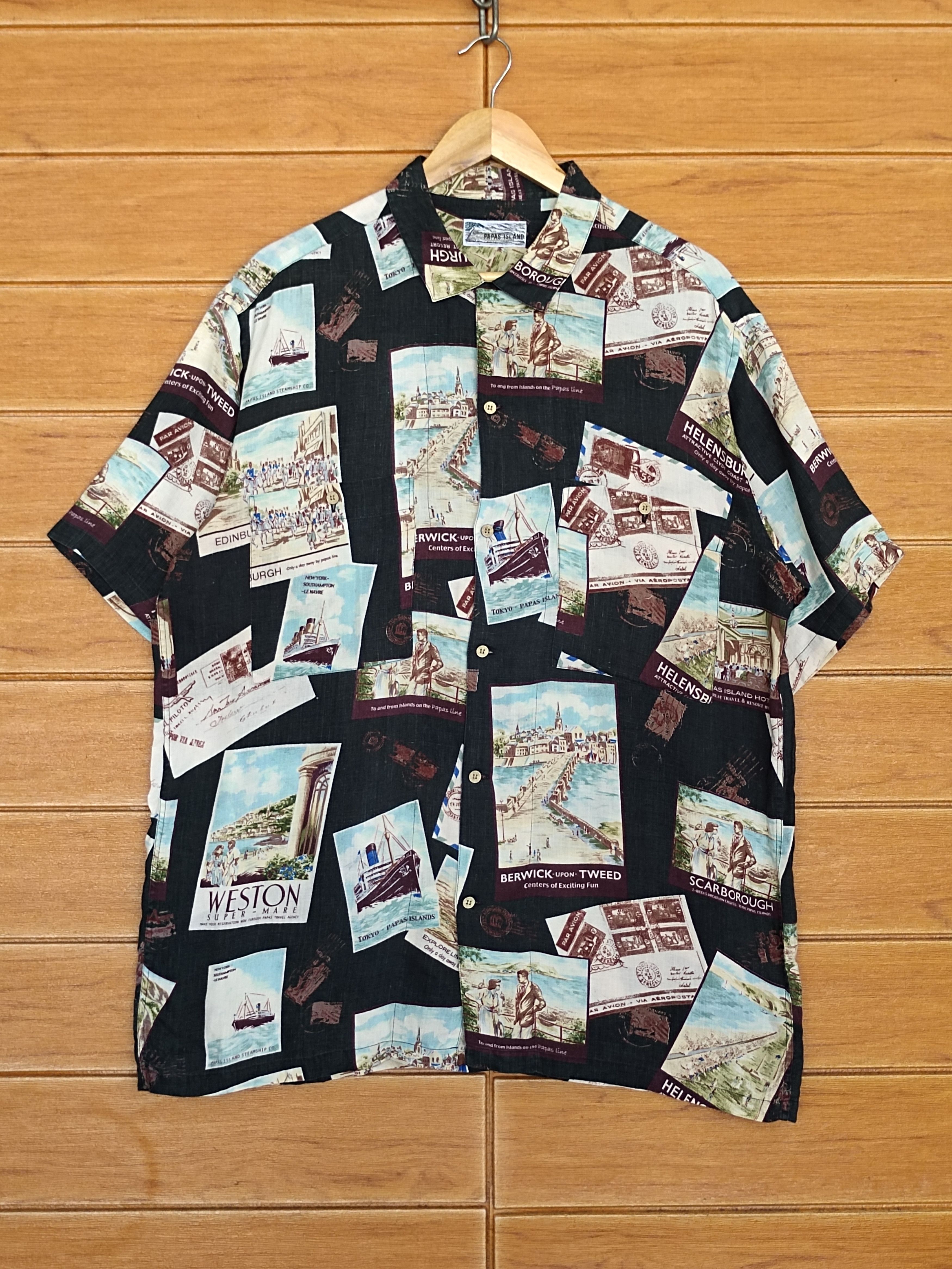 Mademoiselle Non Non Vintage 80s Papas Island Portrait Photo Print Hawaiian Size US L / EU 52-54 / 3 - 2 Thumbnail