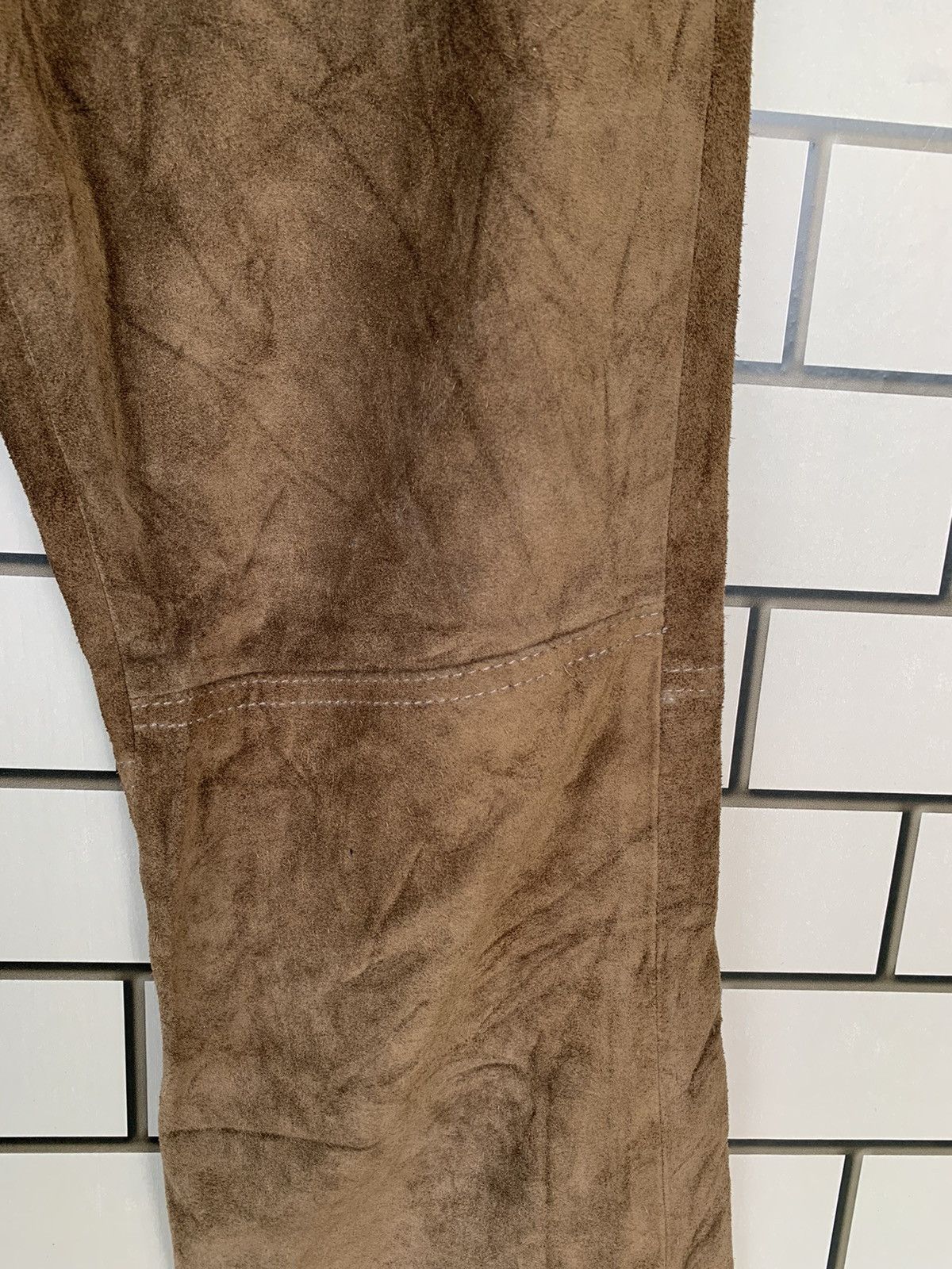 14th Addiction Vintage Marithe Francois Girbaud Leather Pants Boot Cut Size US 29 - 8 Thumbnail
