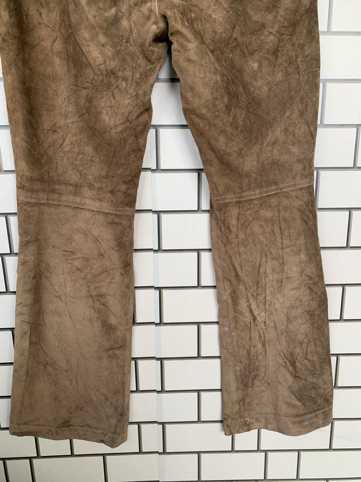 14th Addiction Vintage Marithe Francois Girbaud Leather Pants Boot Cut Size US 29 - 11 Thumbnail