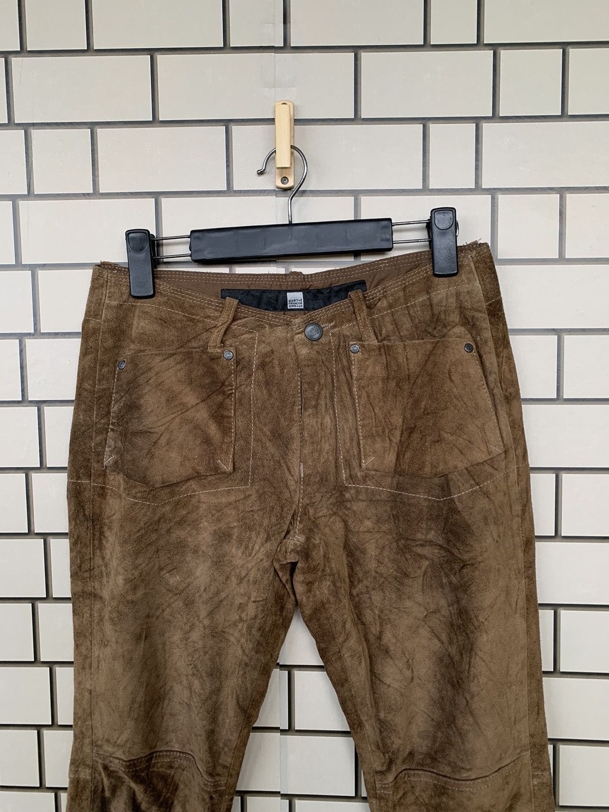 14th Addiction Vintage Marithe Francois Girbaud Leather Pants Boot Cut Size US 29 - 2 Thumbnail