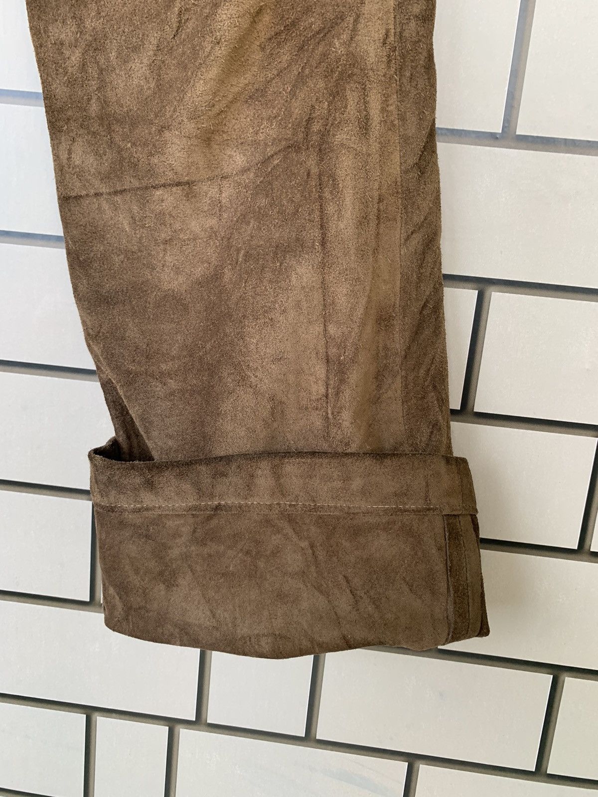 14th Addiction Vintage Marithe Francois Girbaud Leather Pants Boot Cut Size US 29 - 17 Thumbnail