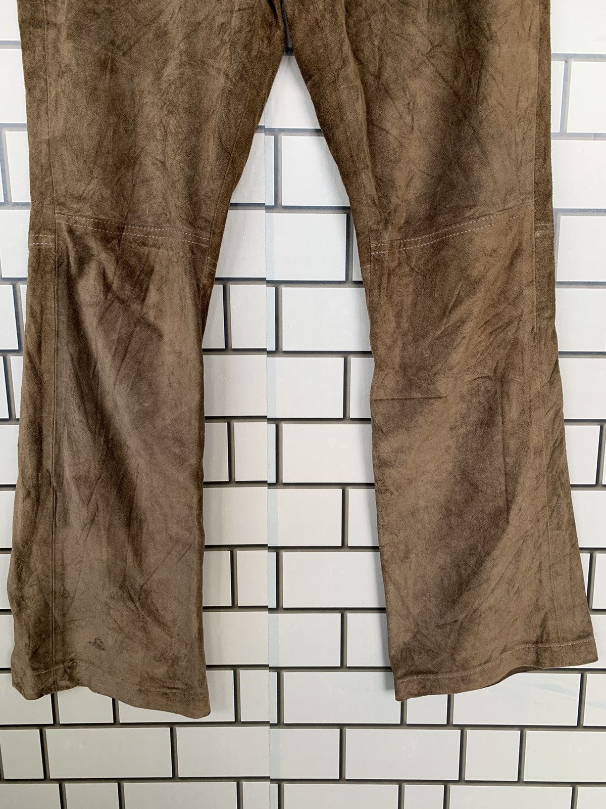 14th Addiction Vintage Marithe Francois Girbaud Leather Pants Boot Cut Size US 29 - 3 Thumbnail