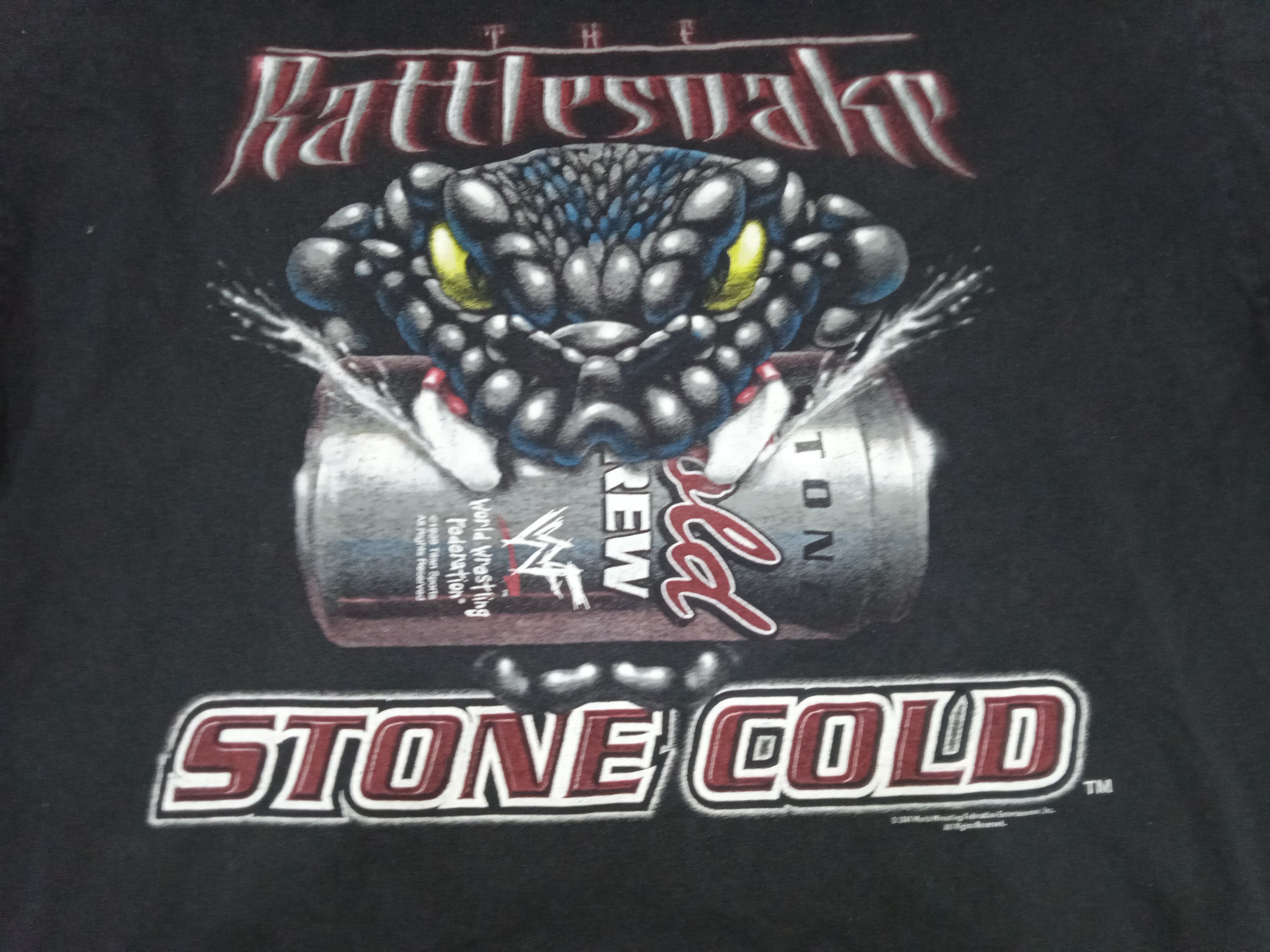 Vintage Vintage 90s WWF Stone Cold 1999 T-Shirt erd Size US XL / EU 56 / 4 - 5 Thumbnail