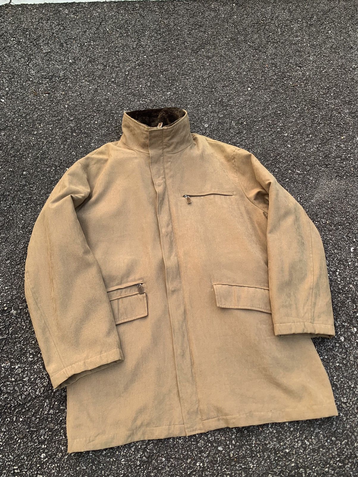 Kansai Yamamoto 👹KANSAI JAPAN Brown Seude Long Jacket By KANSAI YAMAMOTO Size US L / EU 52-54 / 3 - 6 Thumbnail