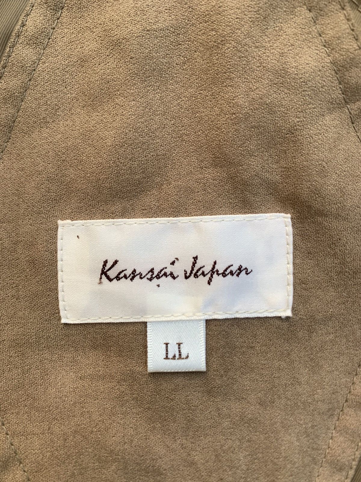 Kansai Yamamoto 👹KANSAI JAPAN Brown Seude Long Jacket By KANSAI YAMAMOTO Size US L / EU 52-54 / 3 - 13 Thumbnail