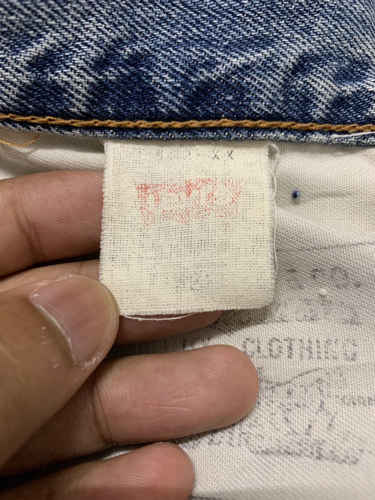 Levi's Vintage Levis 502 Big E Selvedge Denim Jeans 28x33.5 Size US 28 / EU 44 - 20 Thumbnail