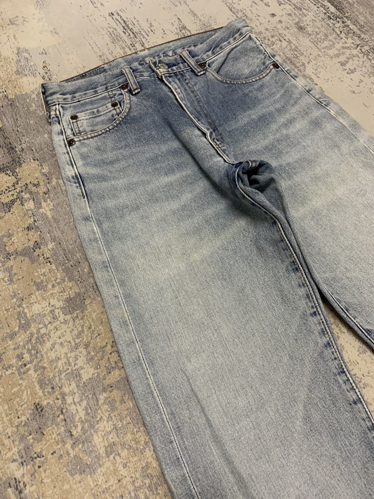 Levi's Vintage Levis 502 Big E Selvedge Denim Jeans 28x33.5 Size US 28 / EU 44 - 2 Thumbnail