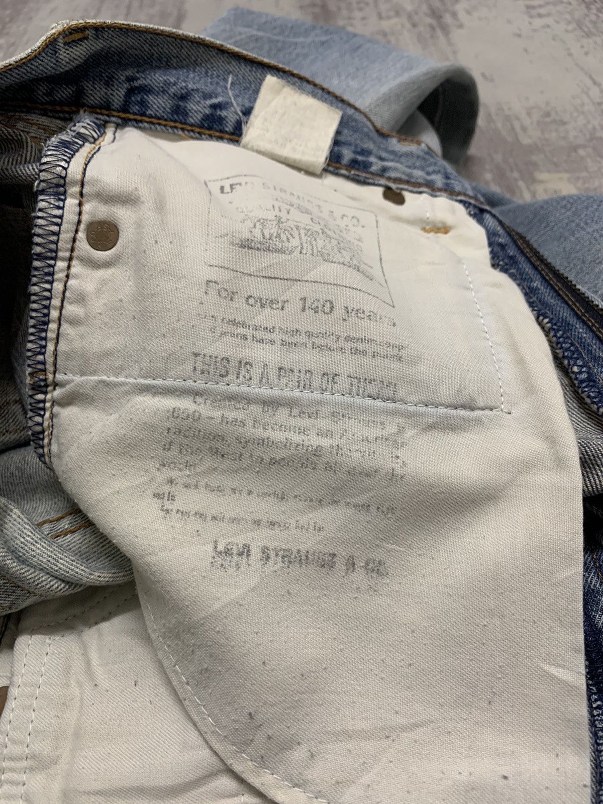Levi's Vintage Levis 502 Big E Selvedge Denim Jeans 28x33.5 Size US 28 / EU 44 - 19 Thumbnail