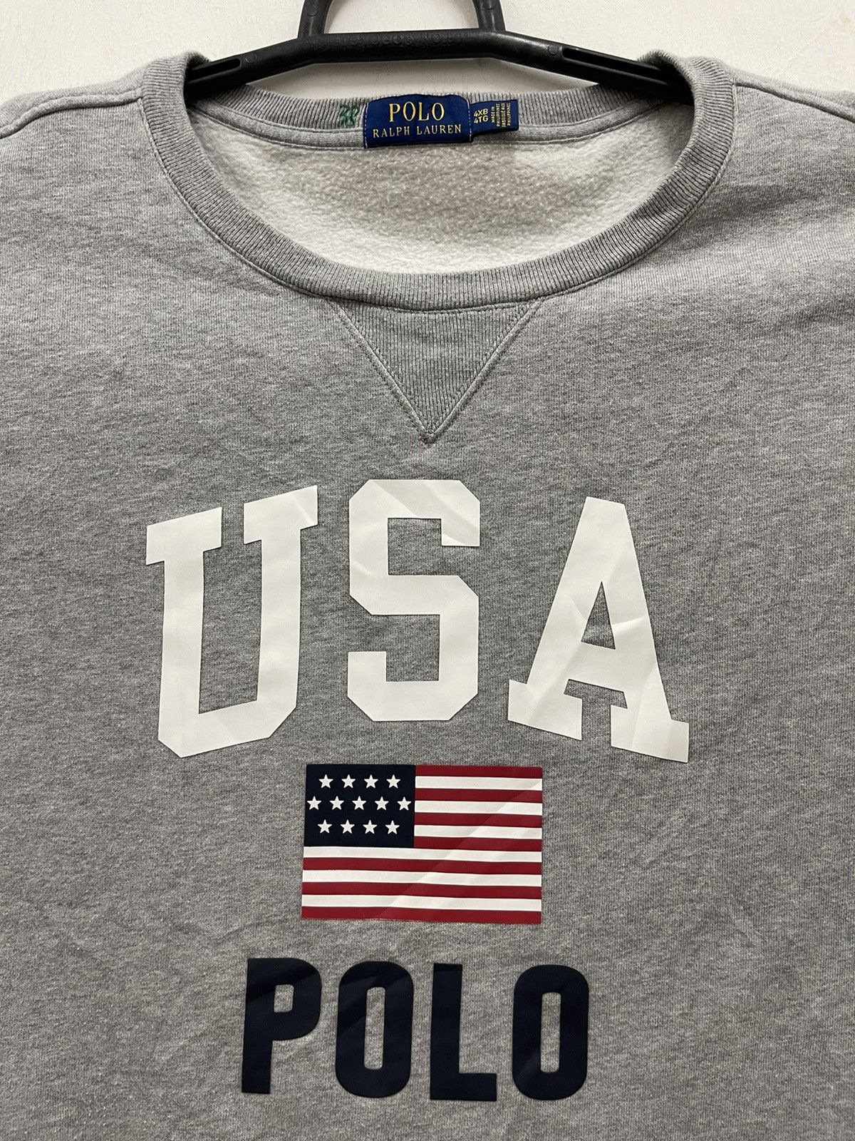 Polo Ralph Lauren POLO RALPH LAUREN USA Flag 4XL Rare Size Sweatshirt Size US XXL / EU 58 / 5 - 2 Thumbnail