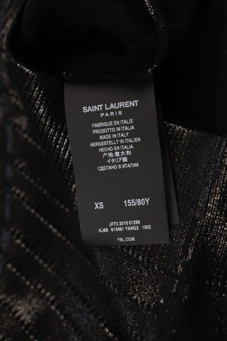 Saint Laurent Paris Saint Laurent Shiny Black Striped Sweater Size XS / US 0-2 / IT 36-38 - 11 Thumbnail