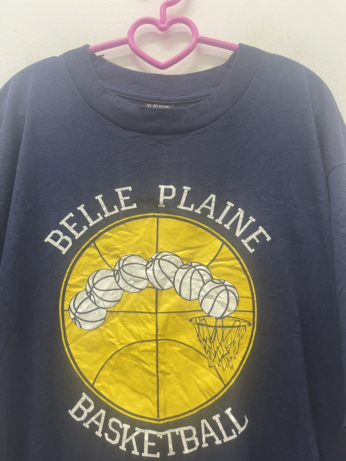 Vintage Rare 90s Vintage BELLE PLAINE BASKETBALL Overman Tee Size US XL / EU 56 / 4 - 2 Thumbnail