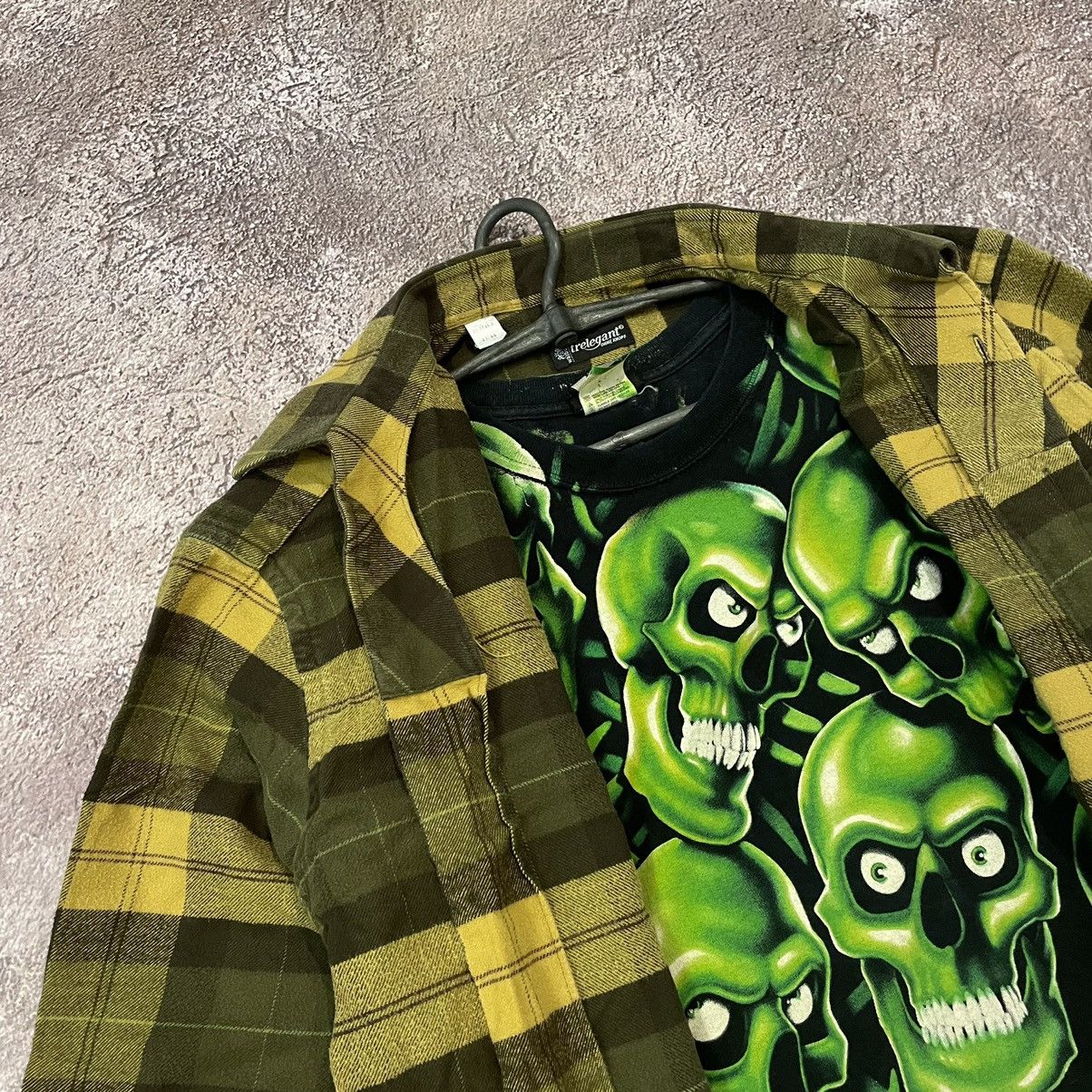 Flannel vintage flannel shirt checkered plaid streetwear 90s Y2K Size US XL / EU 56 / 4 - 4 Thumbnail