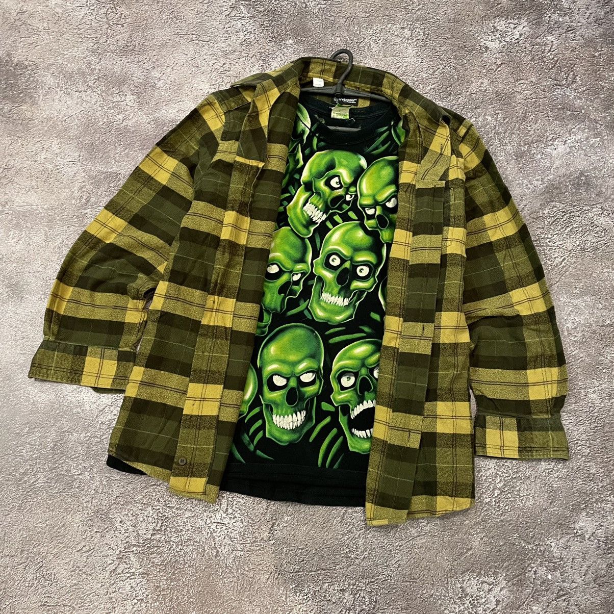 Flannel vintage flannel shirt checkered plaid streetwear 90s Y2K Size US XL / EU 56 / 4 - 2 Thumbnail