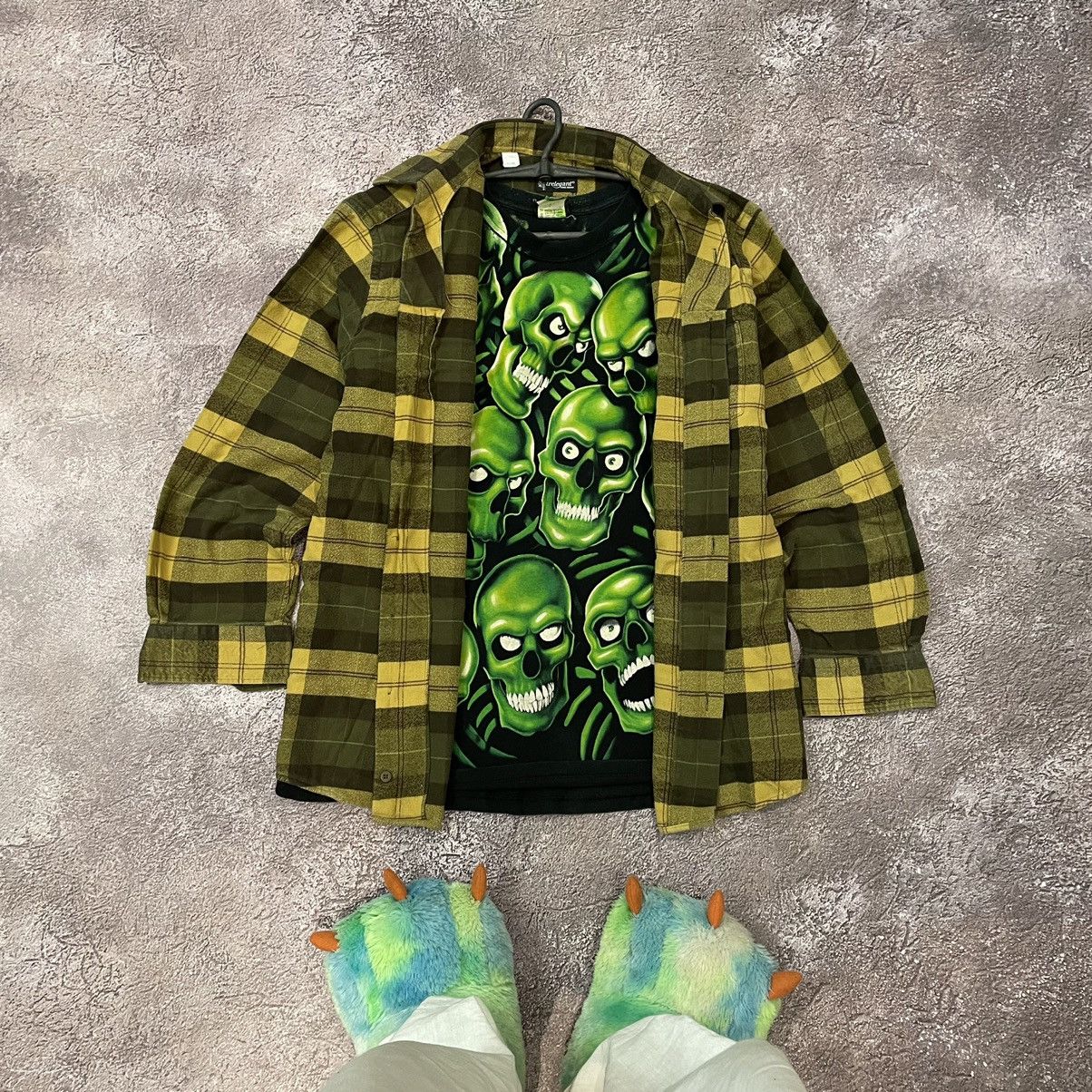 Flannel vintage flannel shirt checkered plaid streetwear 90s Y2K Size US XL / EU 56 / 4 - 1 Thumbnail