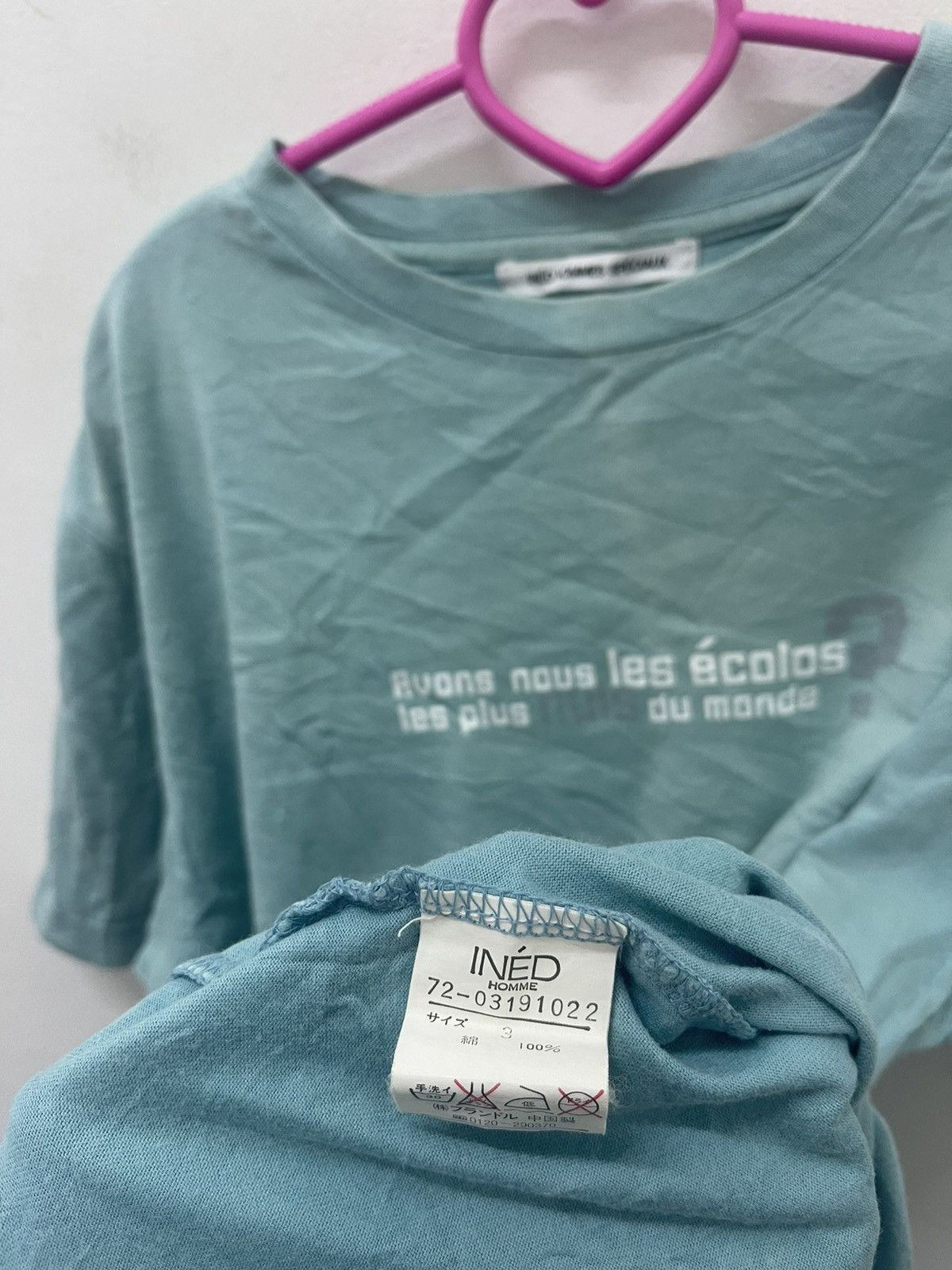 Yohji Yamamoto Rare Vintage INED HOMMES SPECIAUX Tee Size US L / EU 52-54 / 3 - 4 Thumbnail