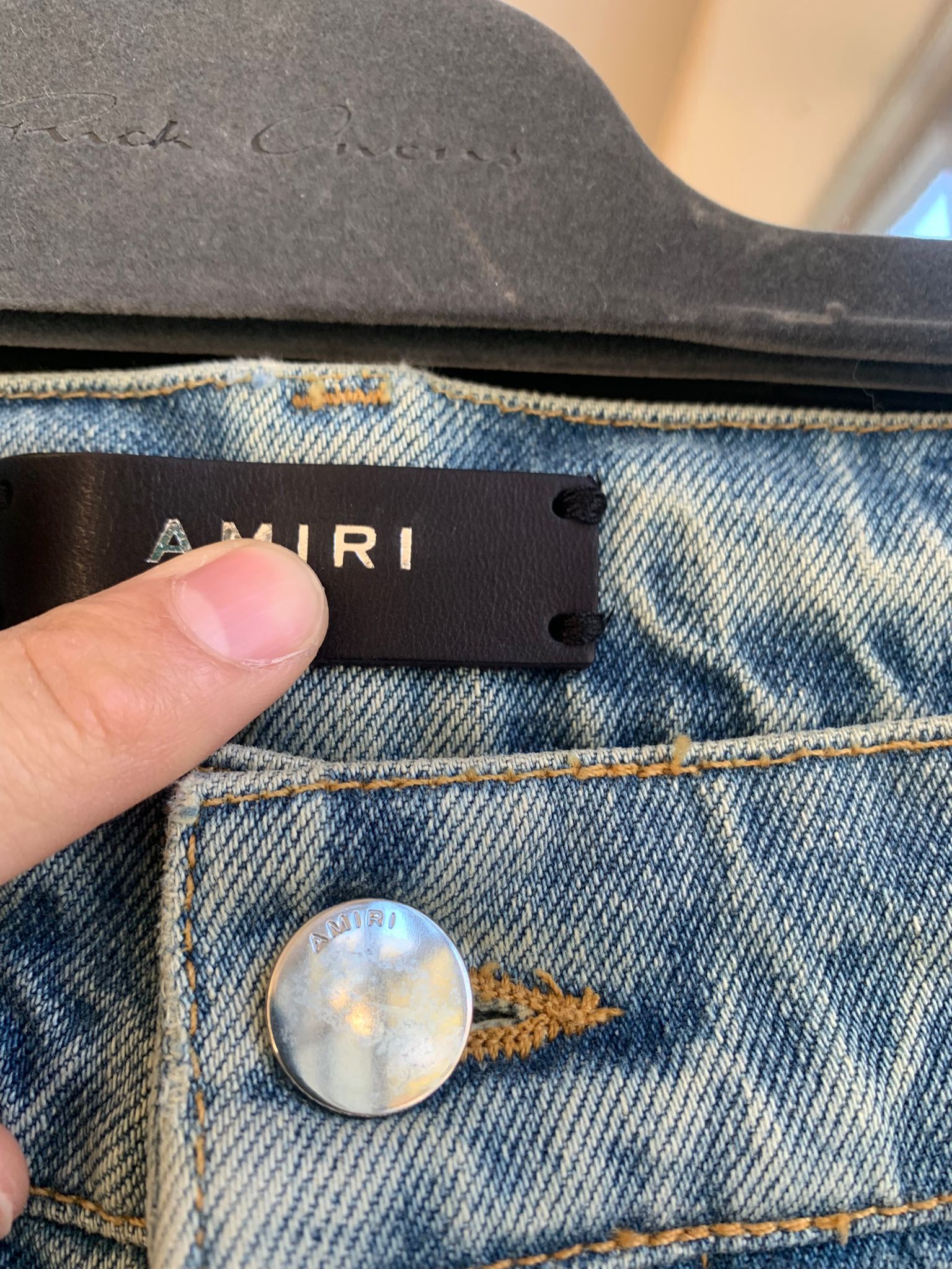 Amiri Floral Painted Relaxed Jean in Blue Size US 29 - 8 Thumbnail
