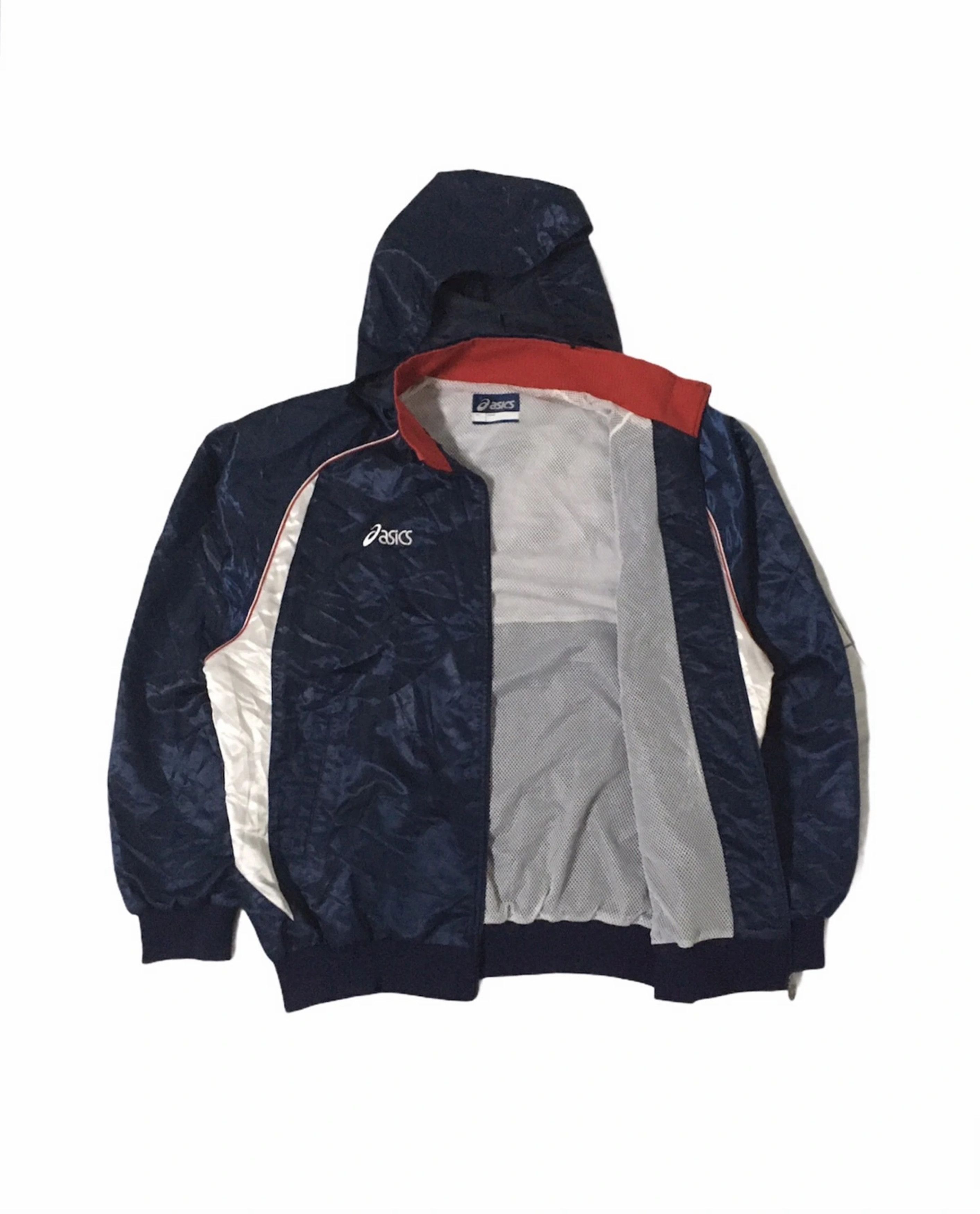 Asics × Japanese Brand Asics Windbreaker Sport Jacket With Hoodies Size US L / EU 52-54 / 3 - 2 Thumbnail