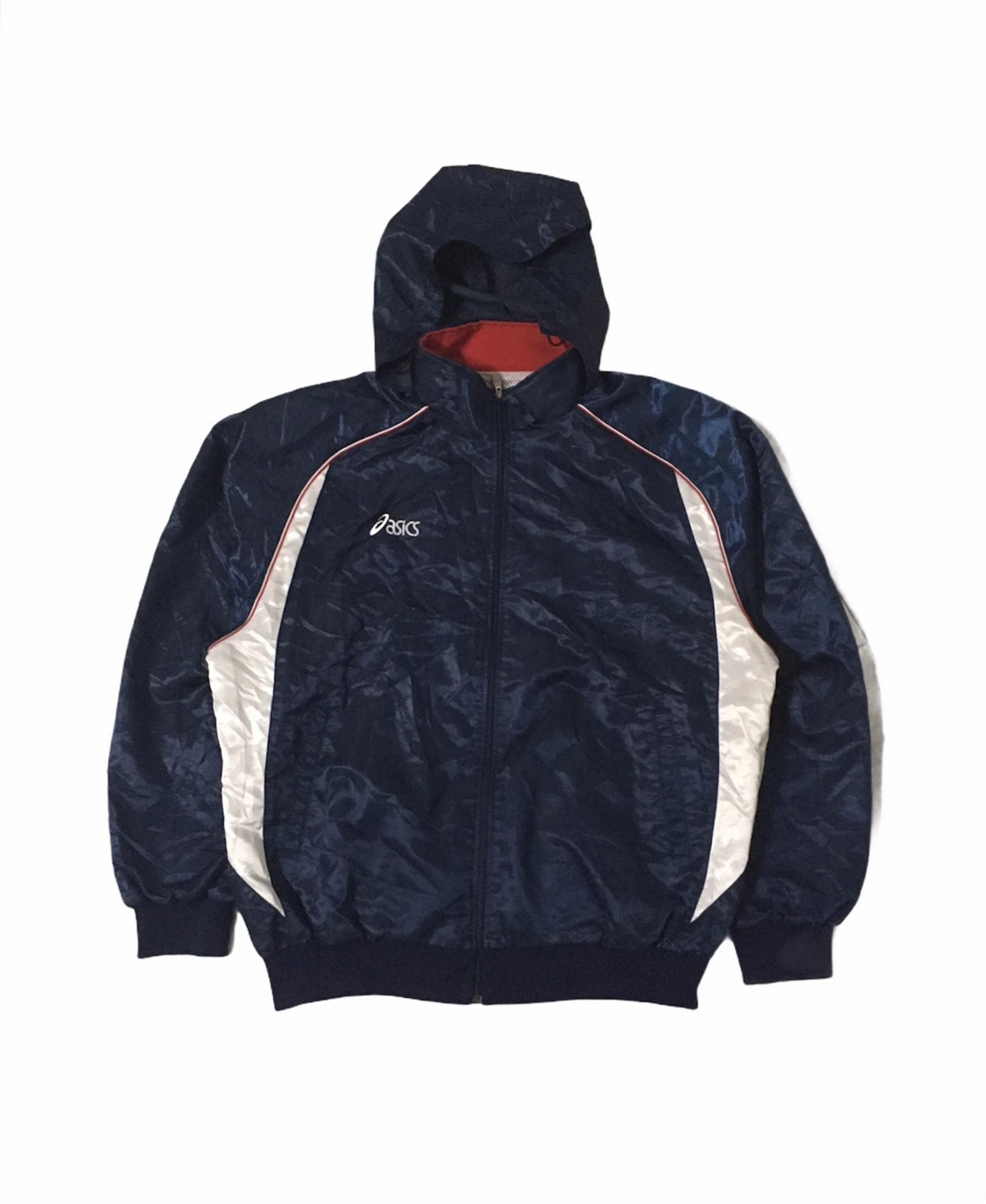 Asics × Japanese Brand Asics Windbreaker Sport Jacket With Hoodies Size US L / EU 52-54 / 3 - 1 Thumbnail