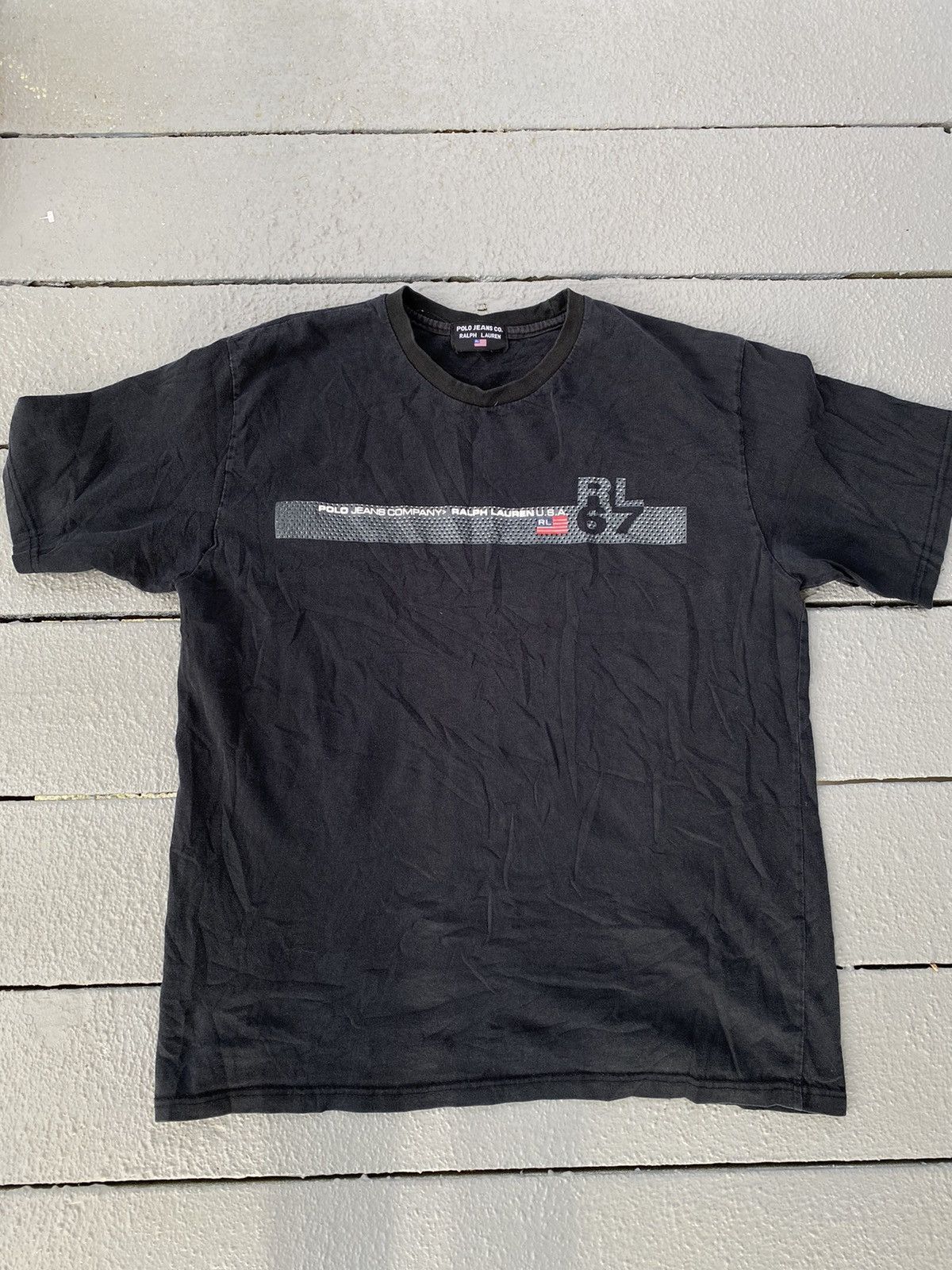 Polo Ralph Lauren × Vintage Vintage Polo Jeans Double Sided Logo Shirt Size US M / EU 48-50 / 2 - 2 Thumbnail