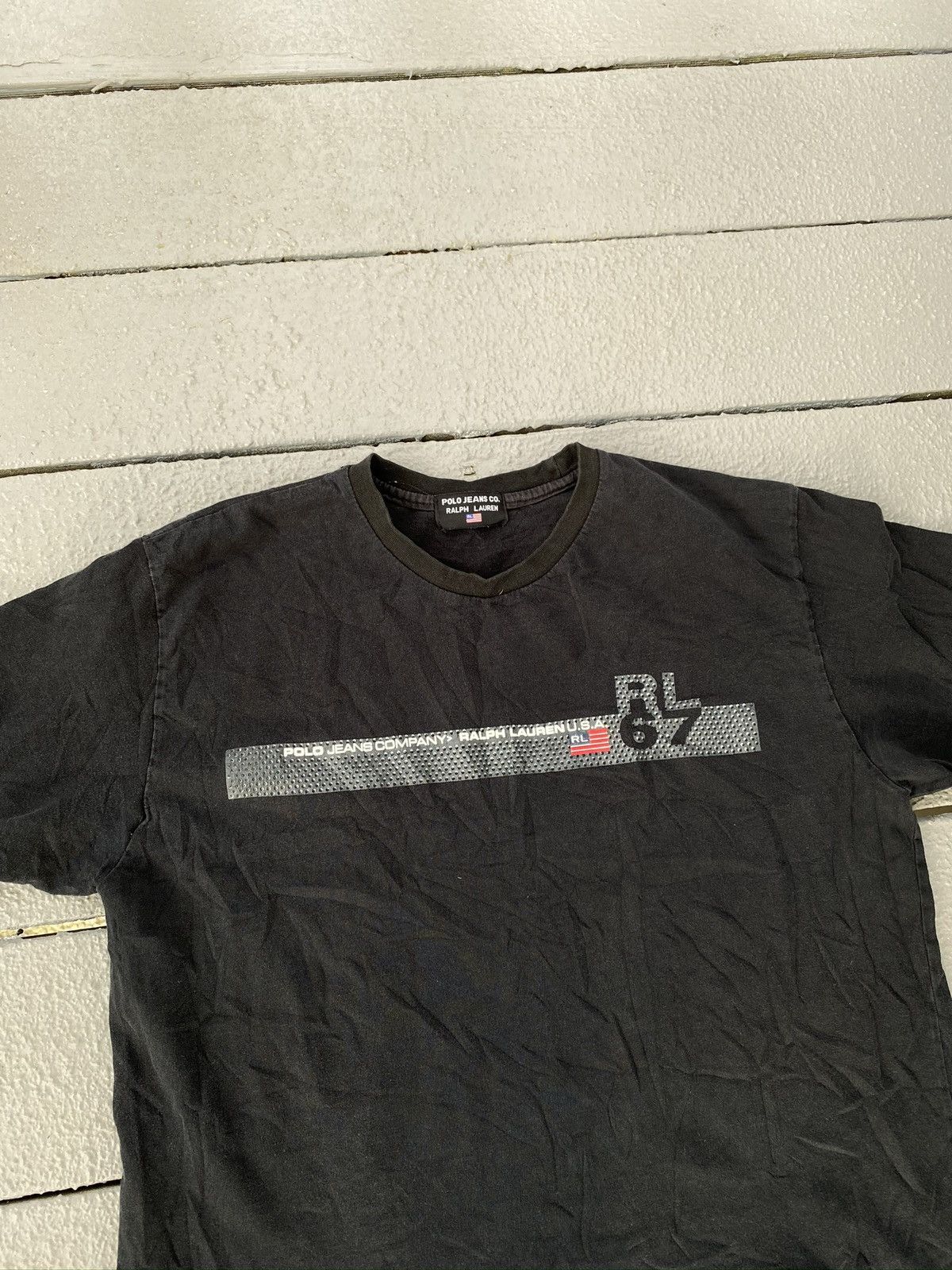 Polo Ralph Lauren × Vintage Vintage Polo Jeans Double Sided Logo Shirt Size US M / EU 48-50 / 2 - 1 Thumbnail
