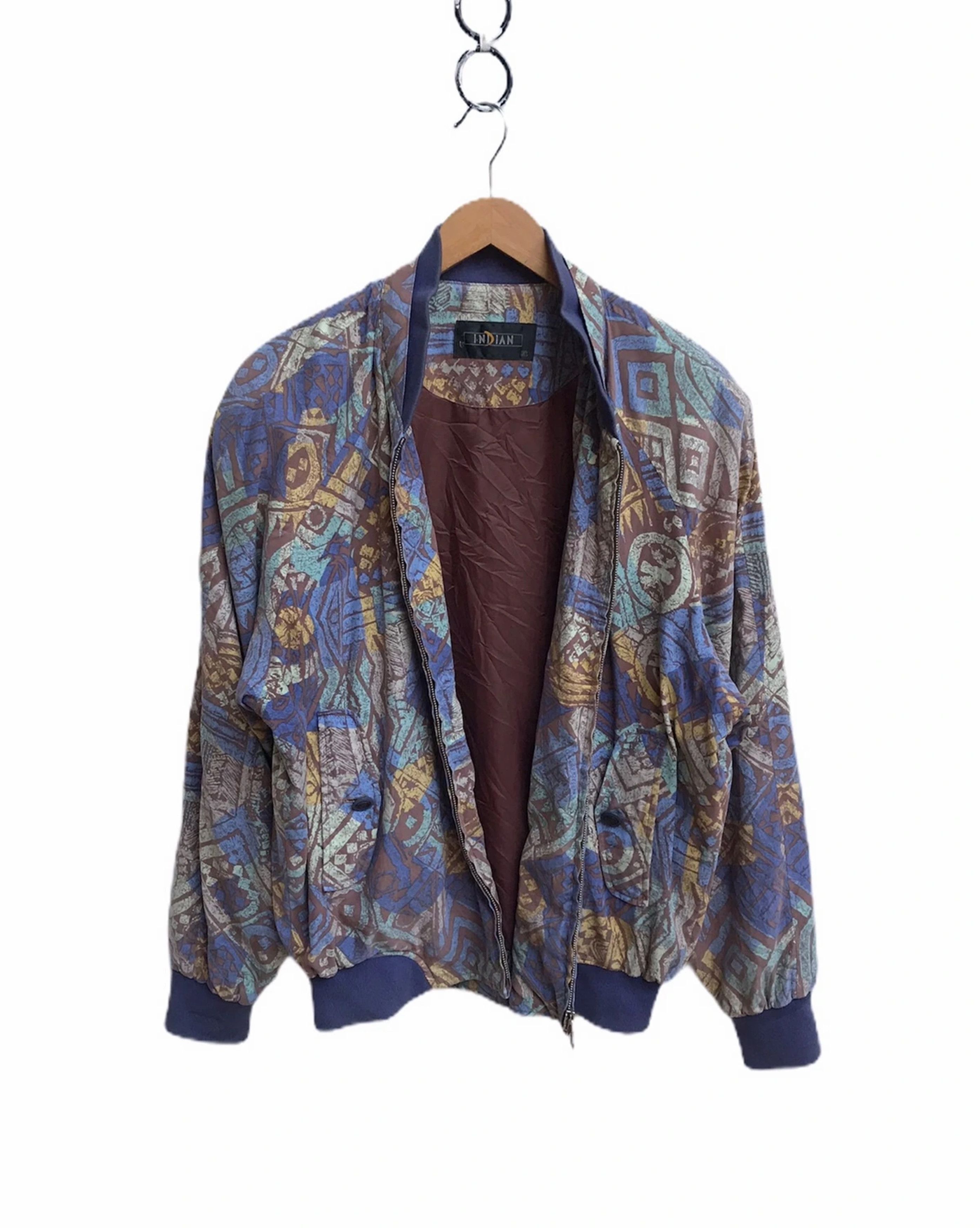 Vintage Indian Brand Full Print Art Bomber Styles Jacket Size US L / EU 52-54 / 3 - 2 Thumbnail
